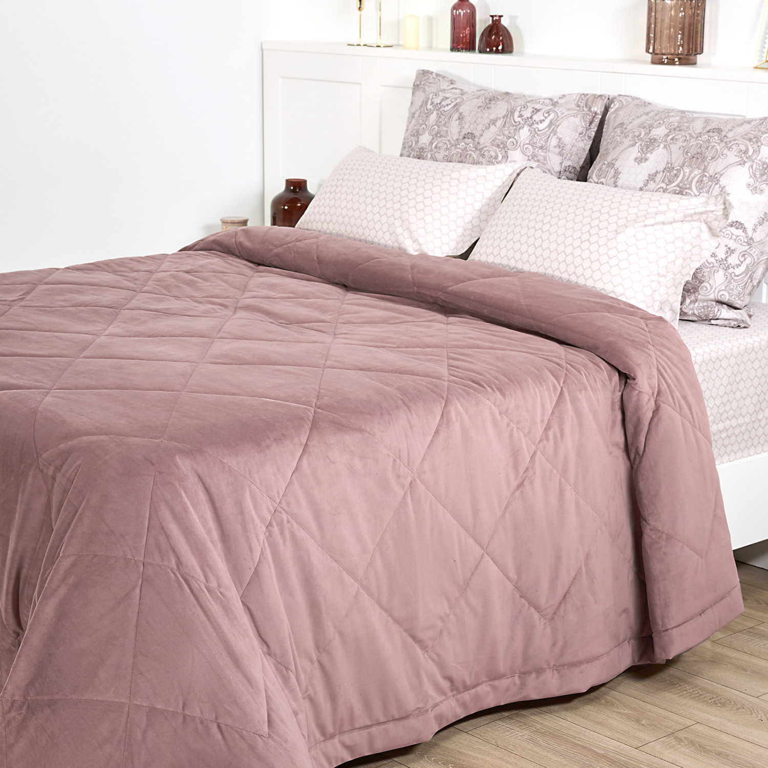 Покрывало Веллют/Vellut, пудровое