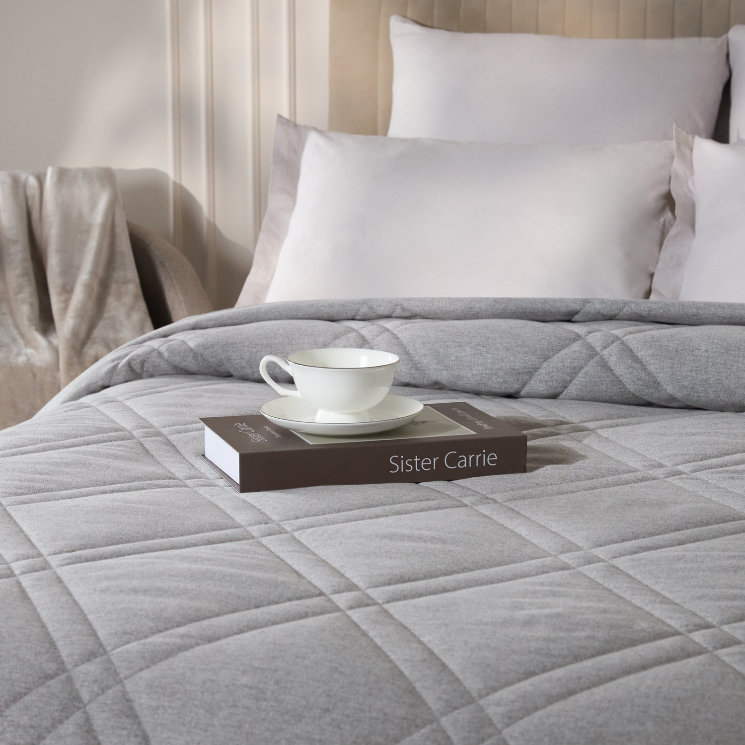 Покрывало Римская/Romana, серое - фото № 5