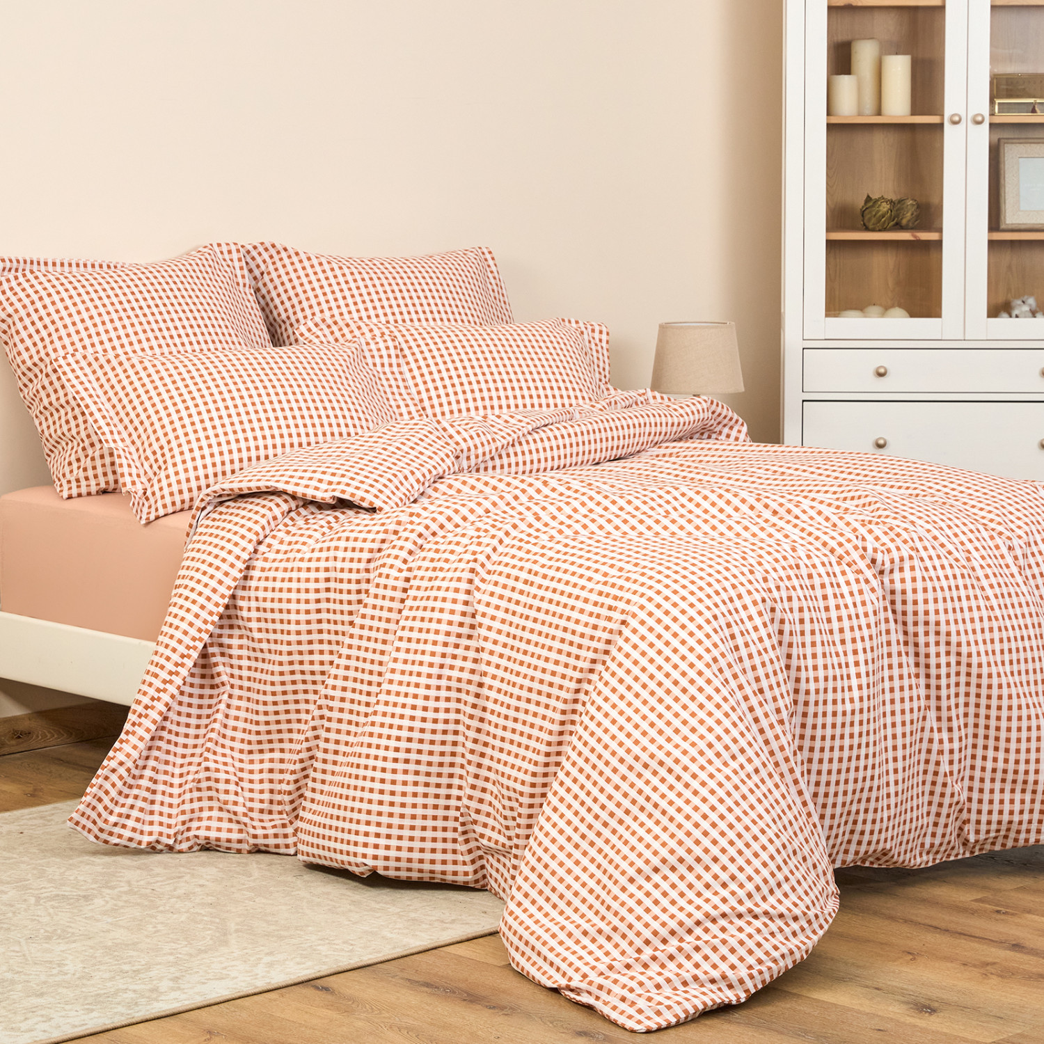 Постельное белье полукомплект Vichy, терракота - фото № 6