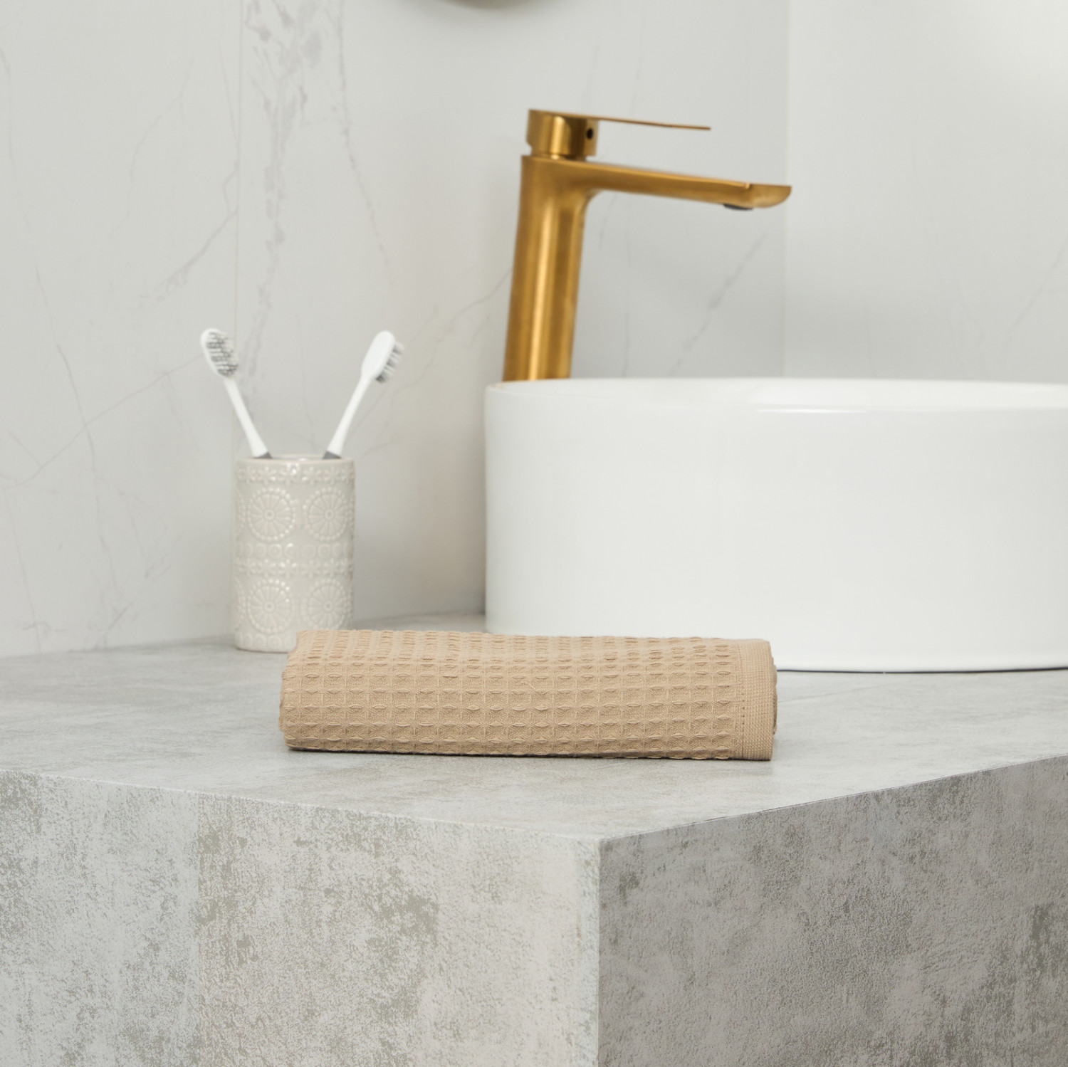 Полотенце вафельное Franсо, капучино - фото № 2