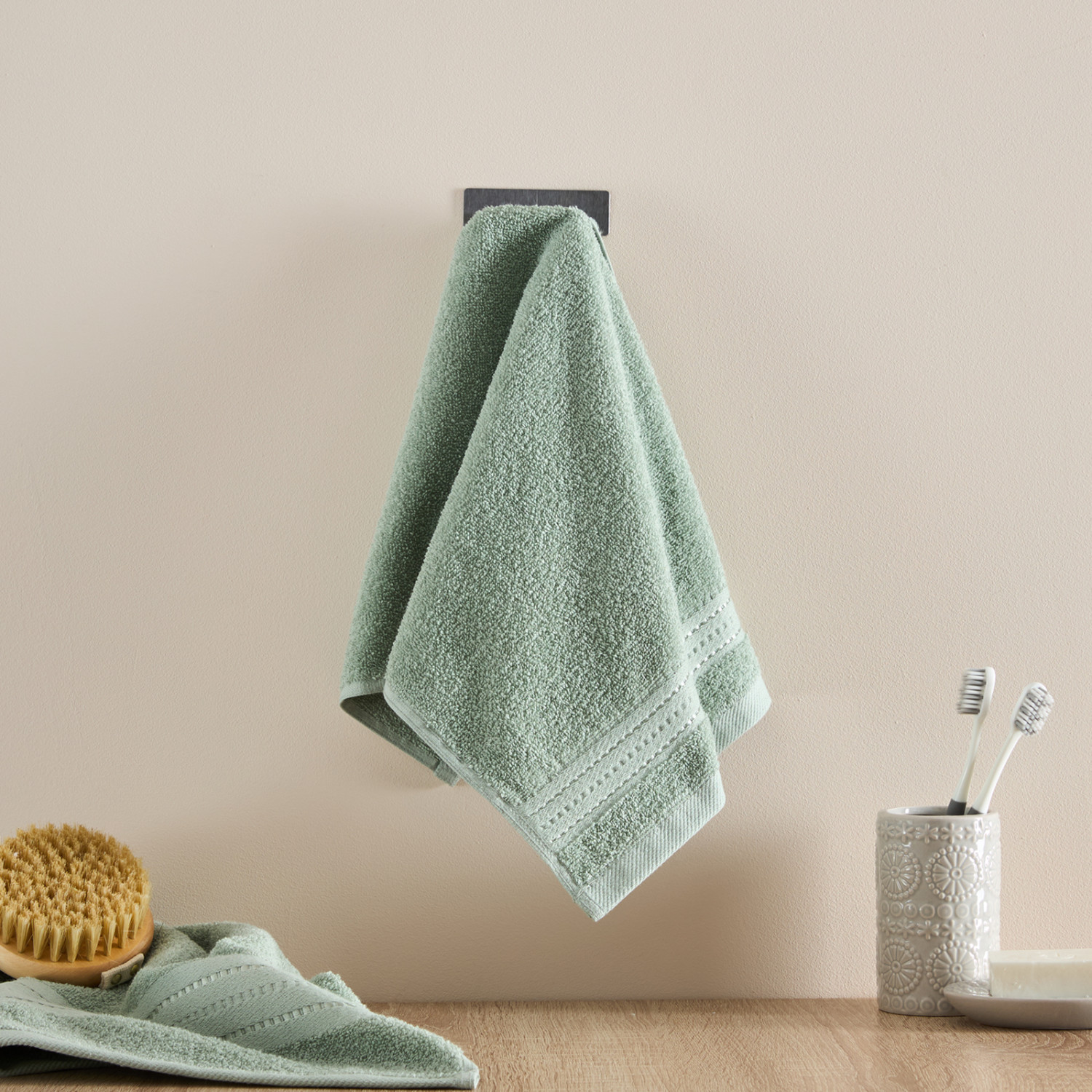 Полотенце махровое Basena, фисташка - фото № 2