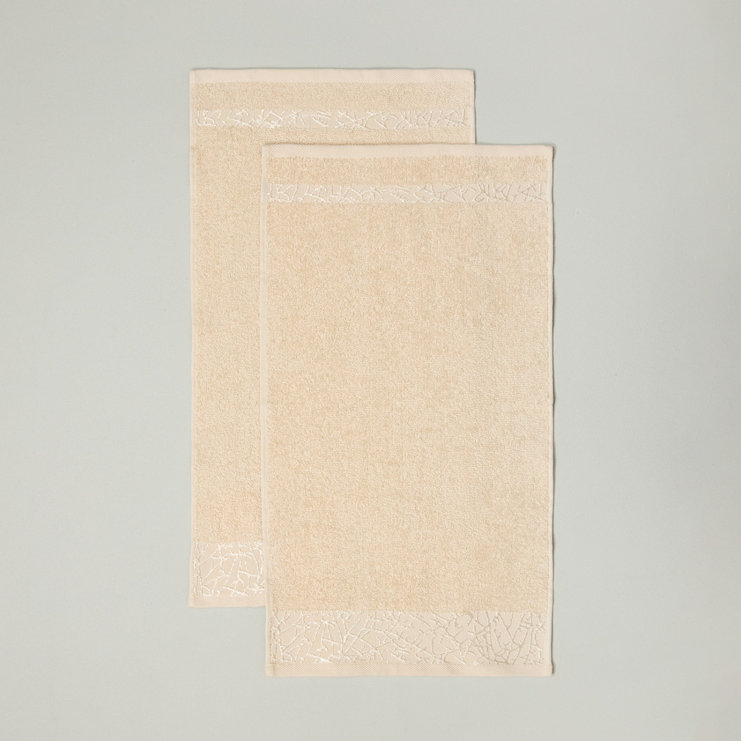 Комплект махровых полотенец Роса/Rugiada, бежевый - фото № 2