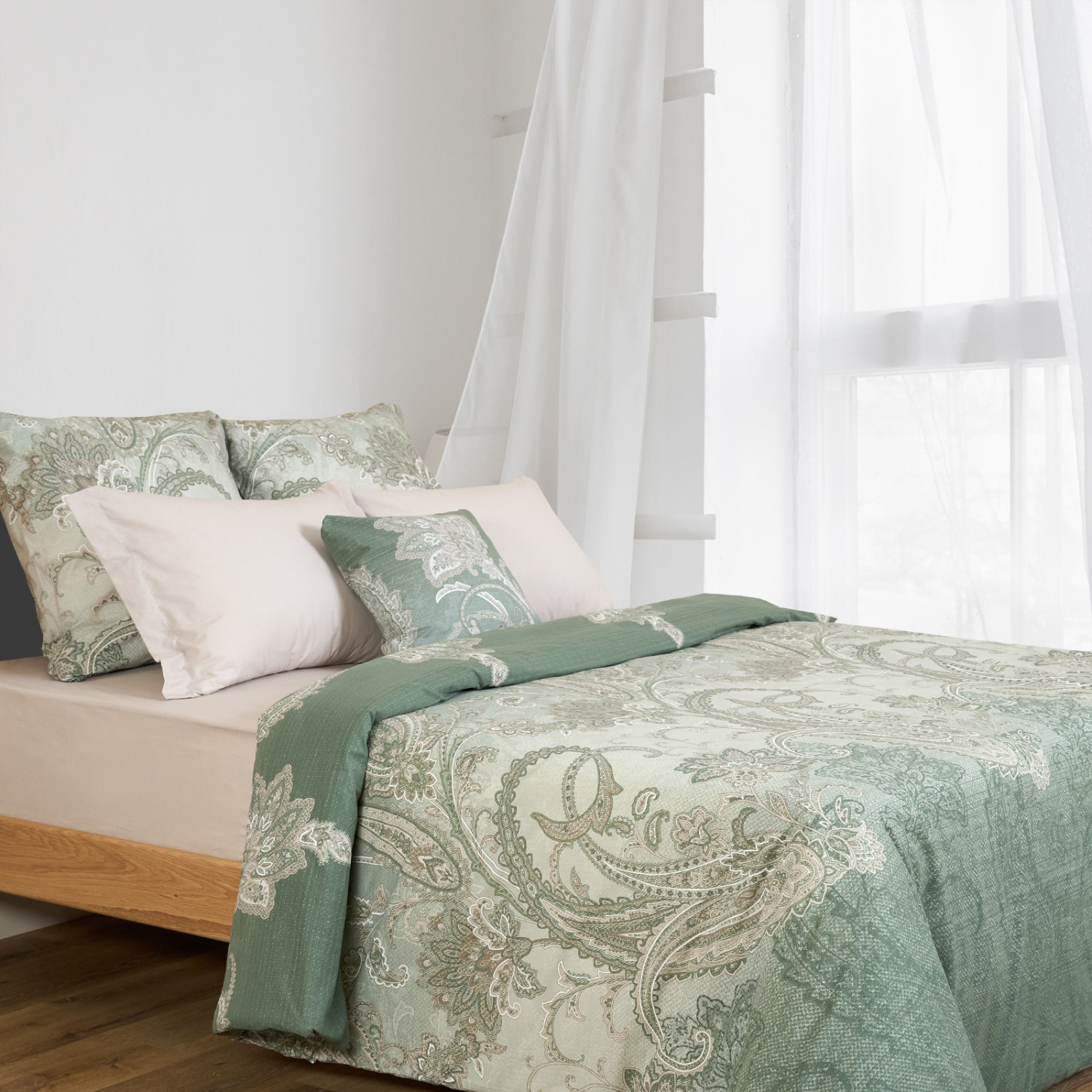 Постельное белье Aviano, зеленое - фото № 4