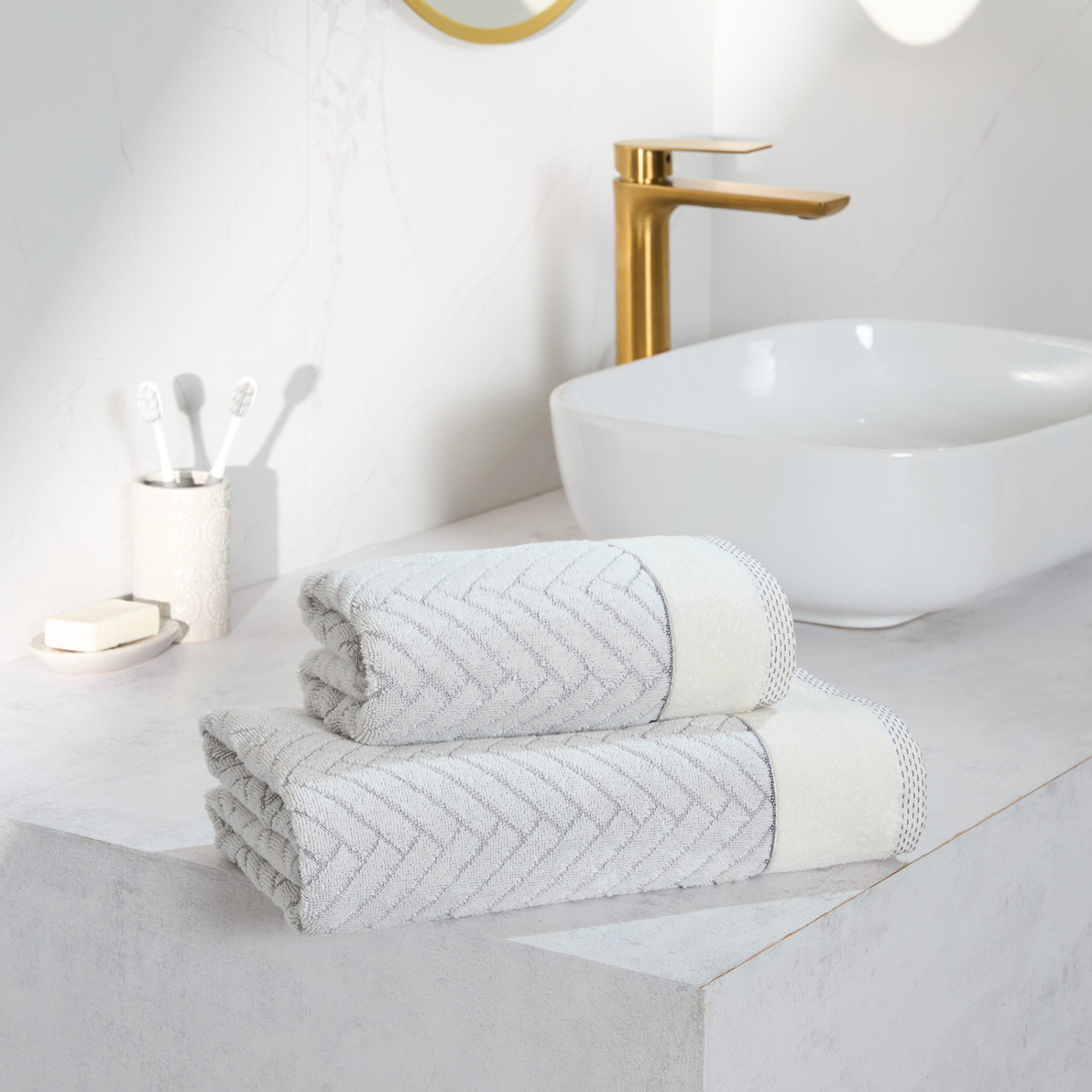 Полотенце махровое Домик/Casetta, серое - фото № 9