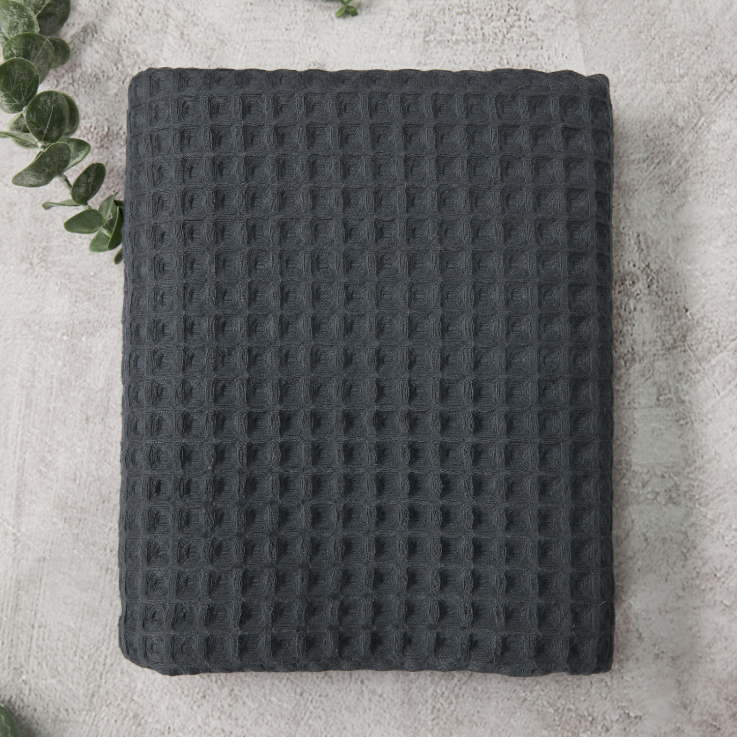 Полотенце вафельное Francesca, графит - фото № 4