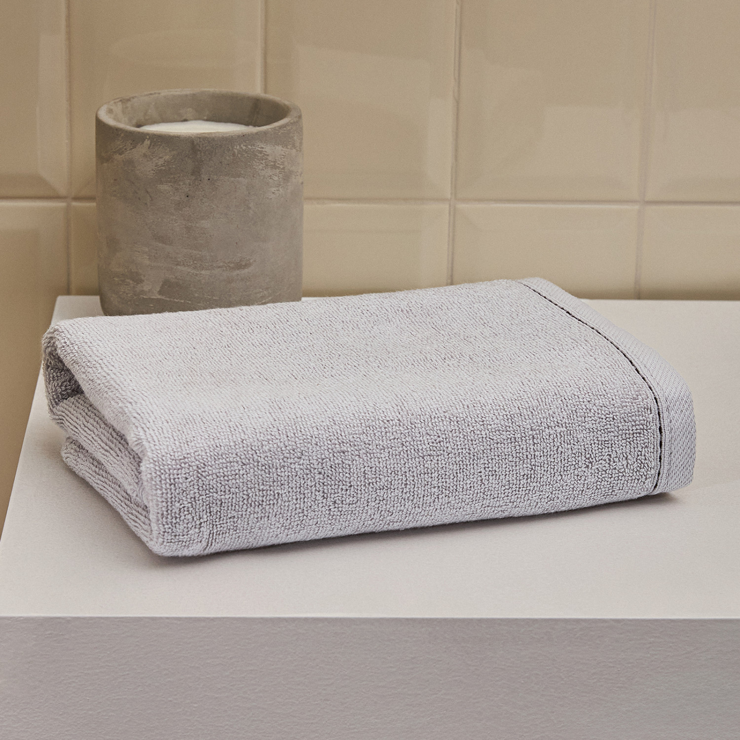 Полотенце махровое Amadeo, серое - фото № 4