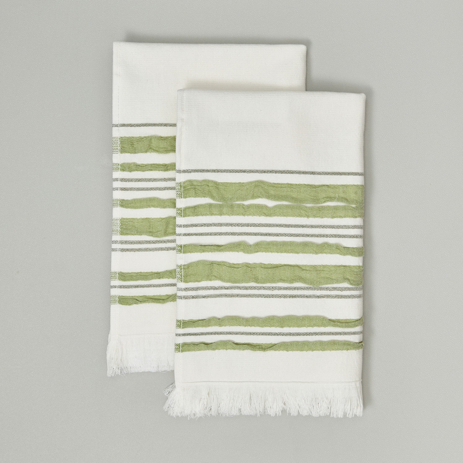 Комплект махровых полотенец Илария/Ilaria, зеленый - фото № 2