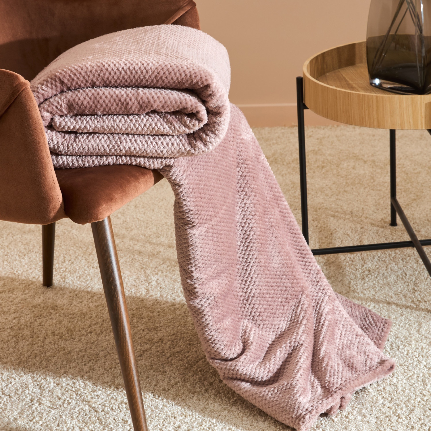 Плед Casella, пудровый - фото № 3