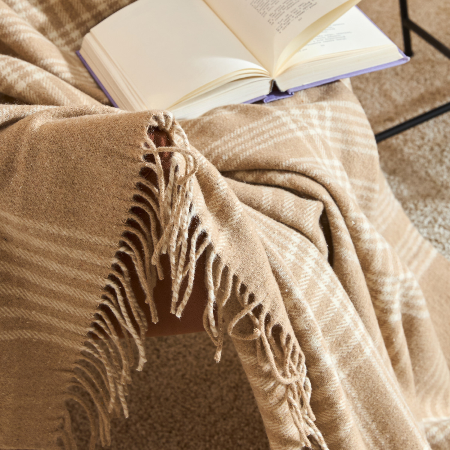 Плед Lana caliente, бежевый - фото № 2