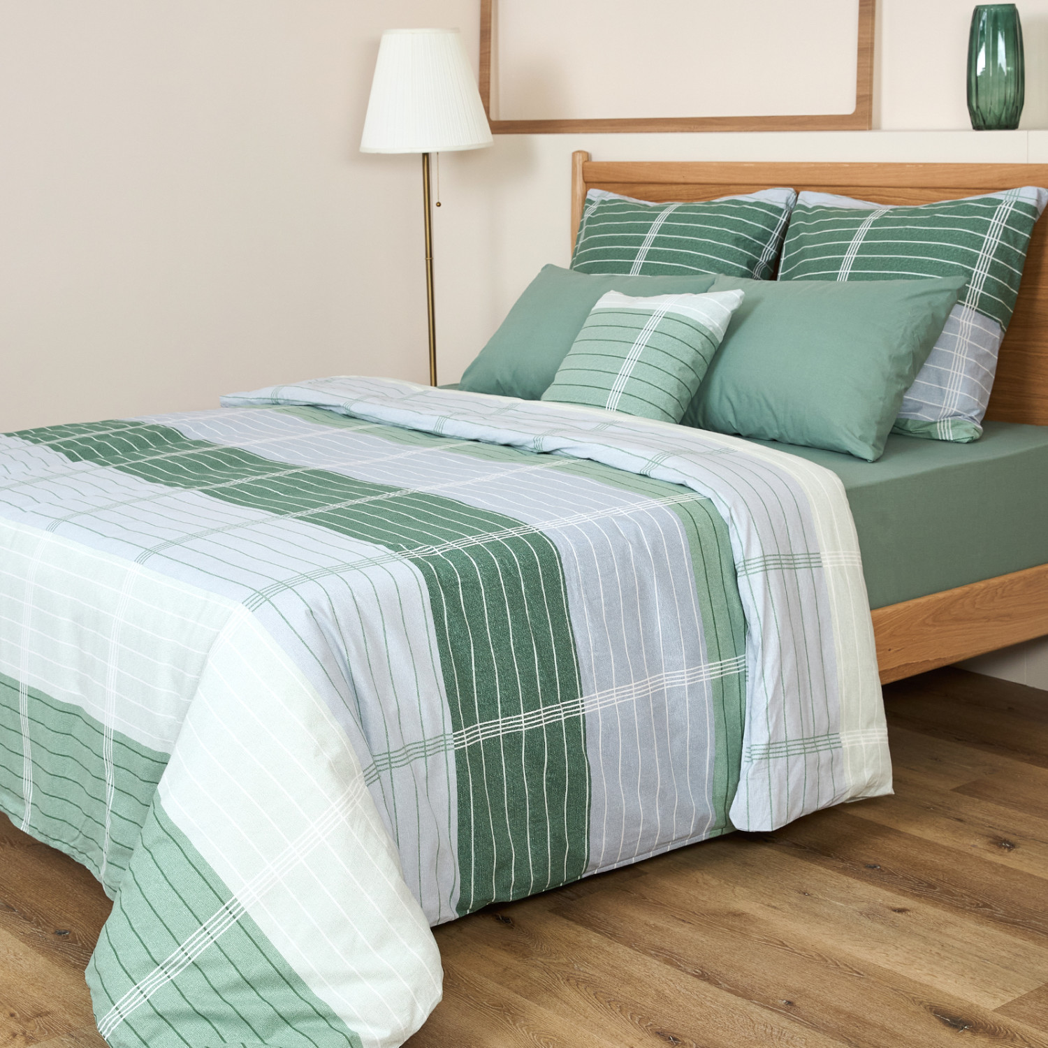Постельное белье Merino, зеленое - фото № 4