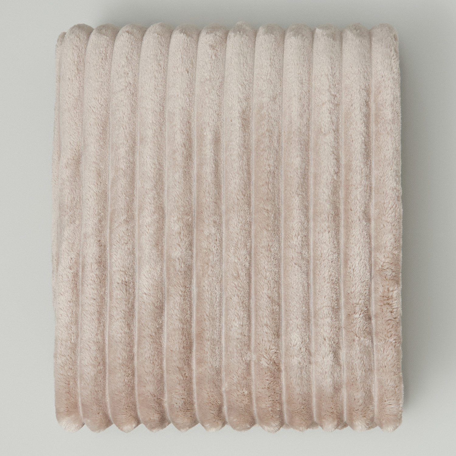 Плед Soft strip, светло-бежевый - фото № 2