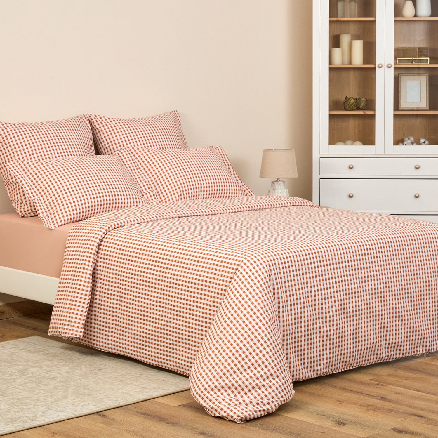 Постельное белье полукомплект Vichy, терракота - фото № 3