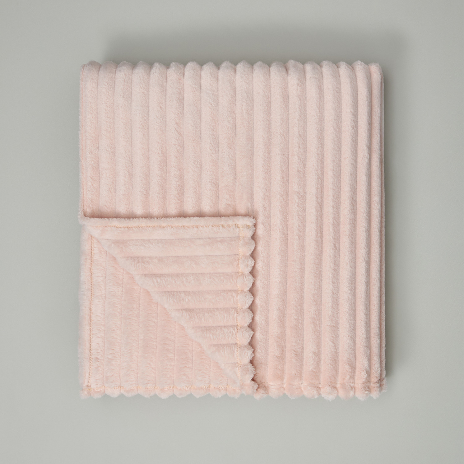 Плед Мягкая полоска/Soft strip, сакура - фото № 2