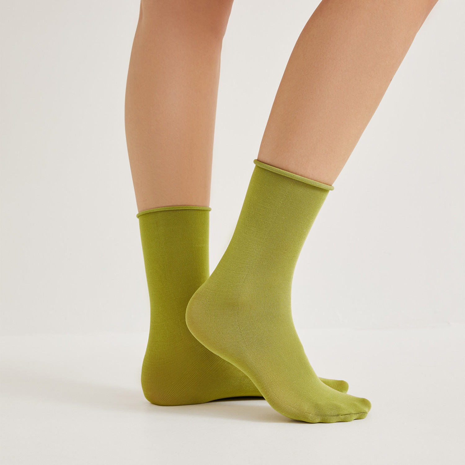 Носки Барио, оранжевые/зеленые - фото № 5