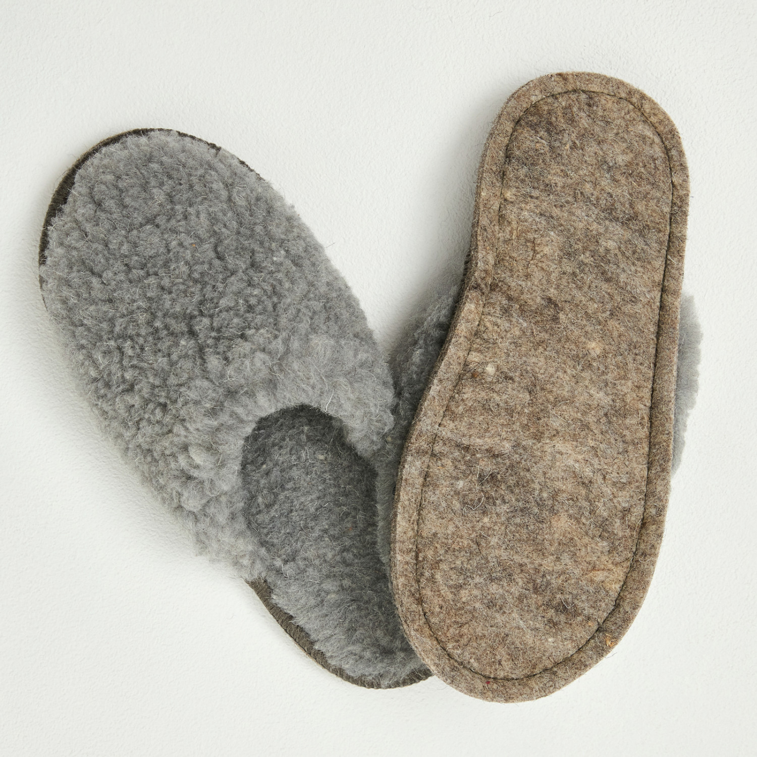 Тапочки шерстяные серые - фото № 3