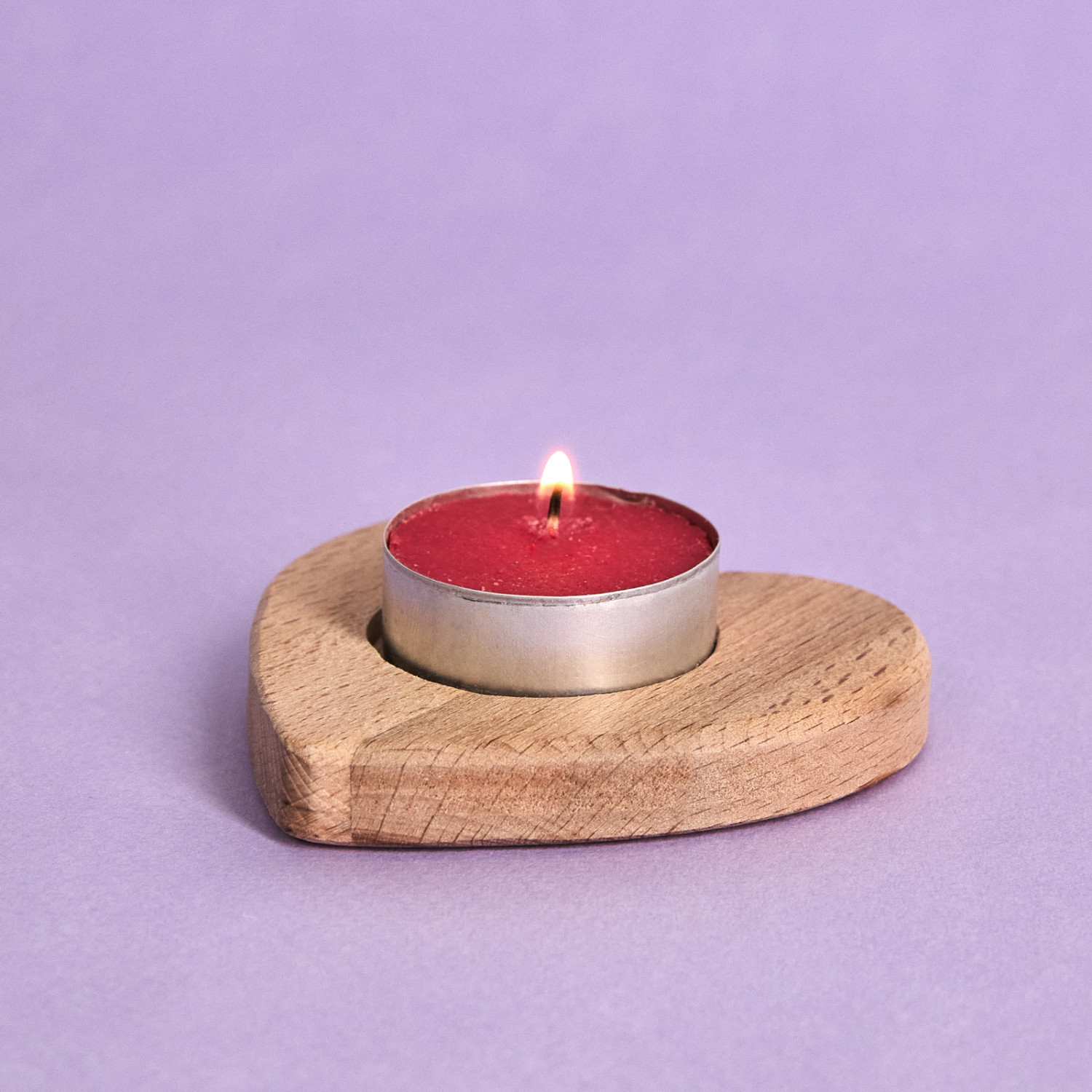 Подсвечник с красной свечей Heartbeat - фото № 2