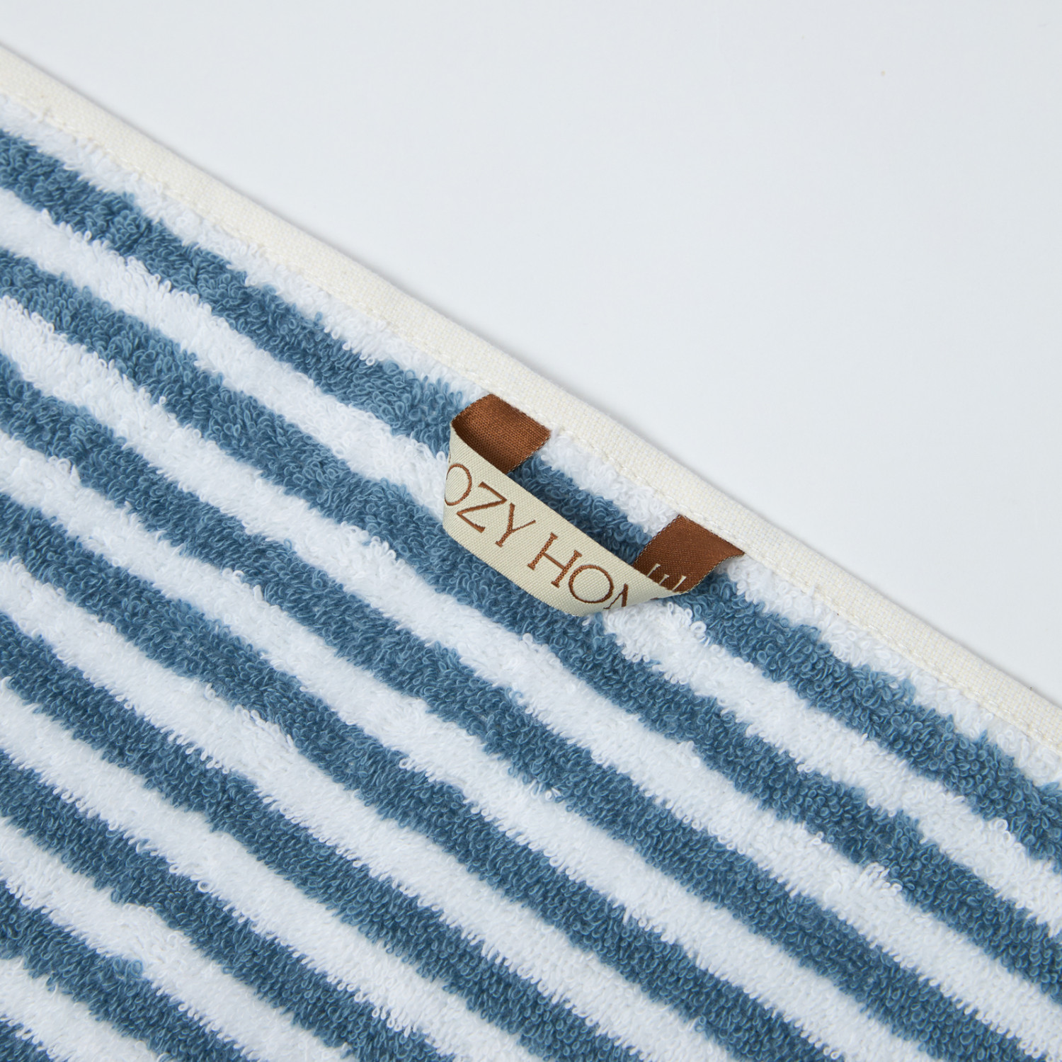 Полотенце махровое Узкая полоска/Striscia stretta, голубое - фото № 6