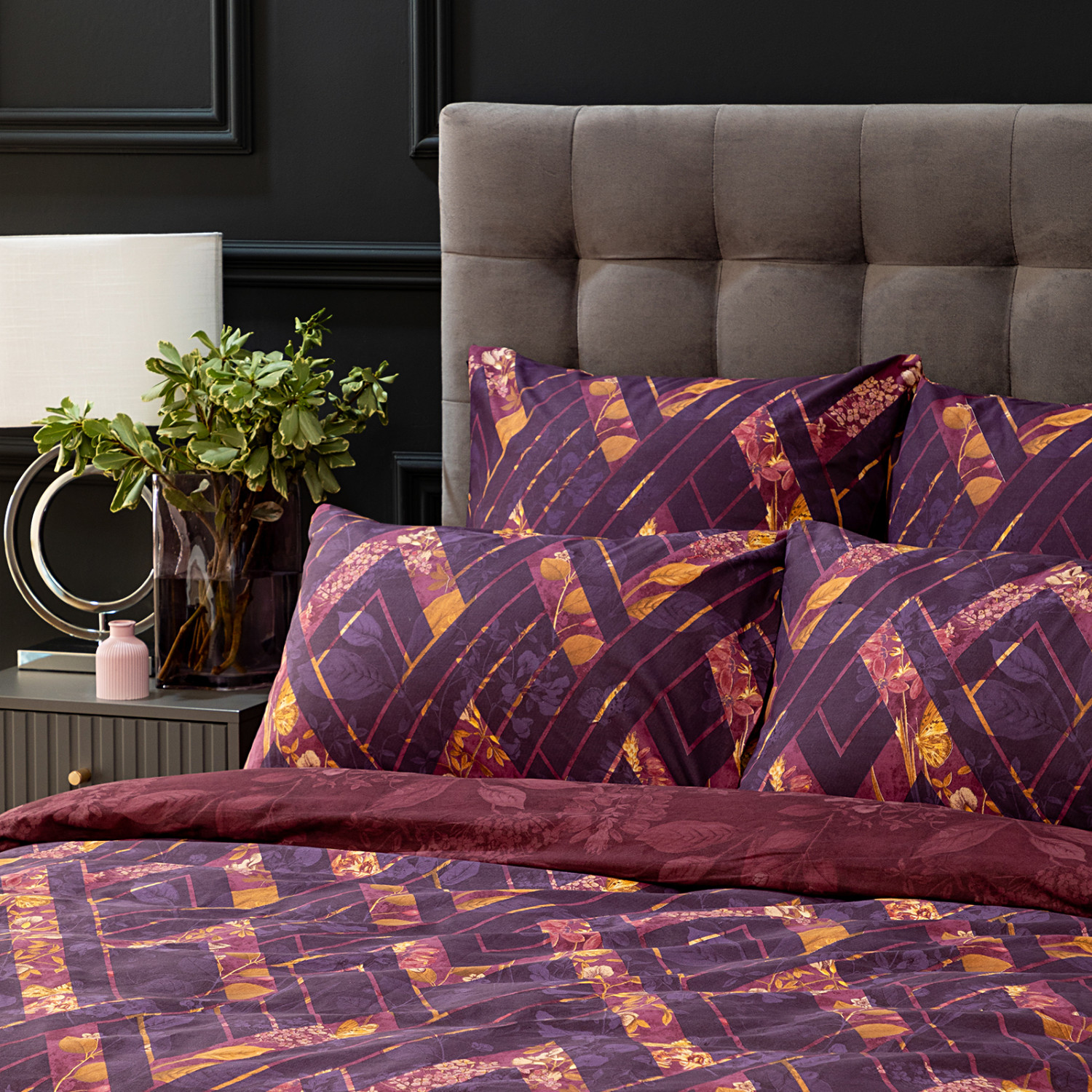 Постельное белье Melinda, фиолет - фото № 2