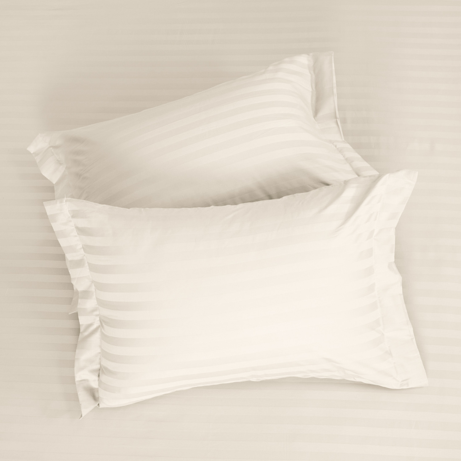 Комплект наволочек Экрю с ушками, страйп-сатин 40962