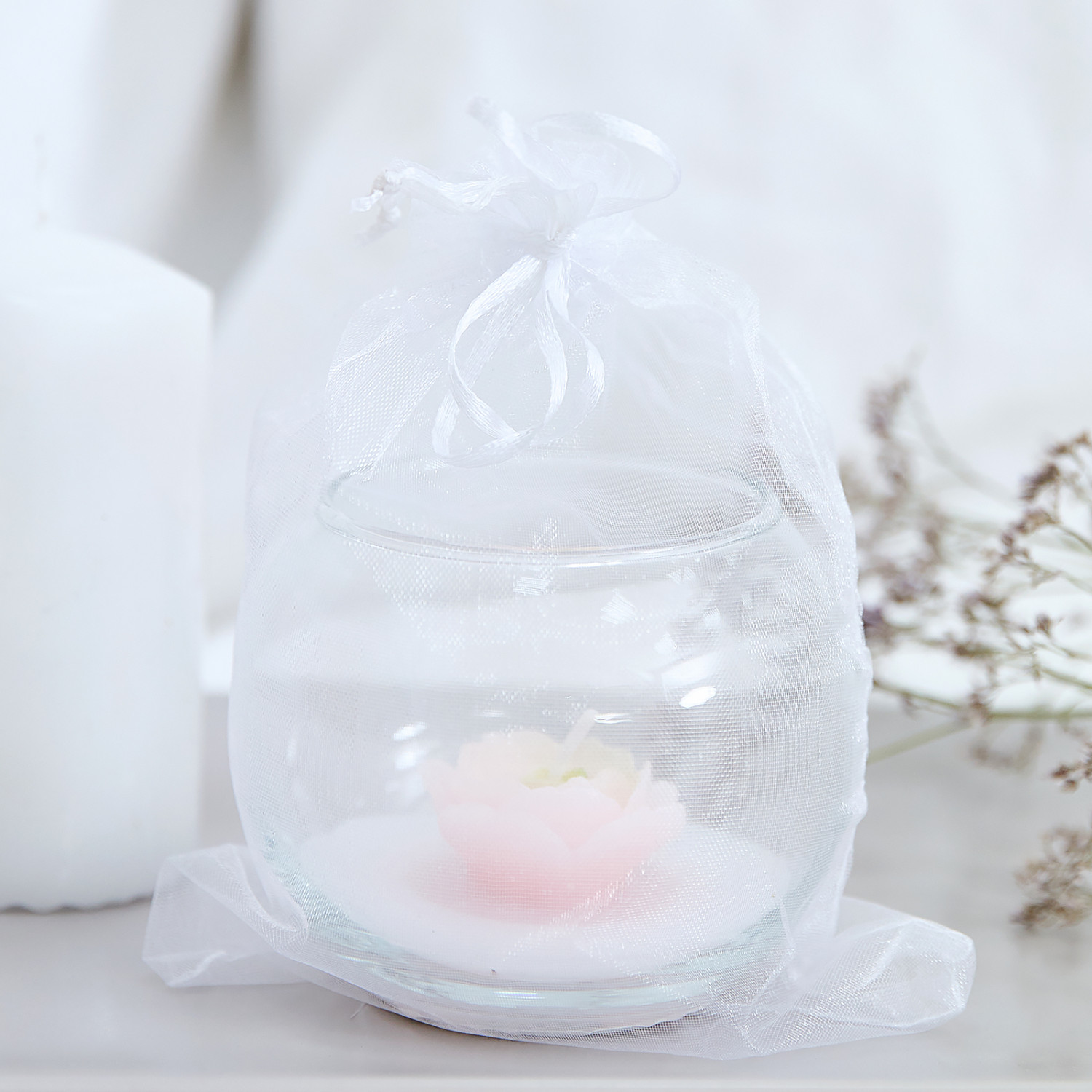 Свеча Piemonte, розовая - фото № 4