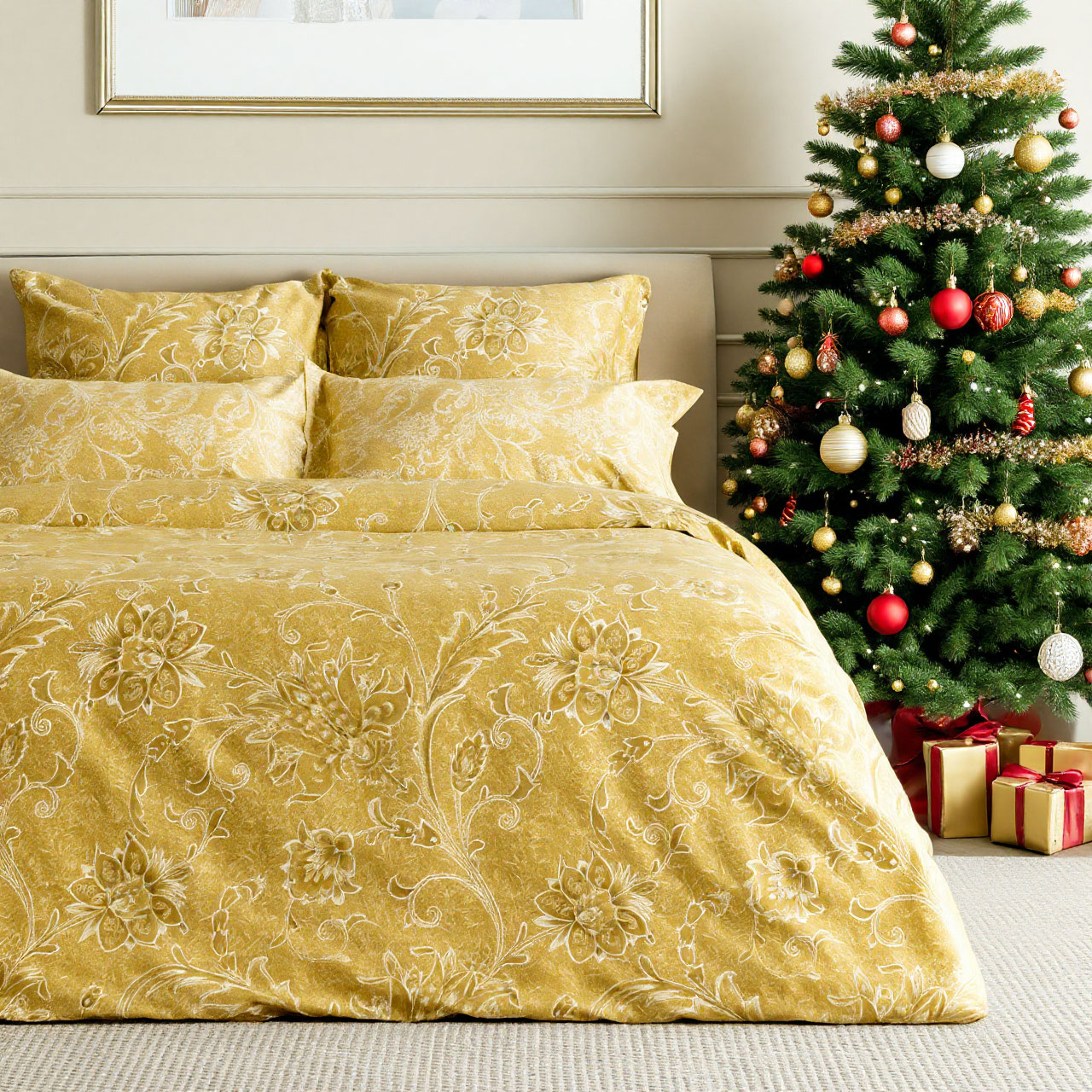 Постельное белье Золотистая вышивка/Ricamo dorato - фото № 12