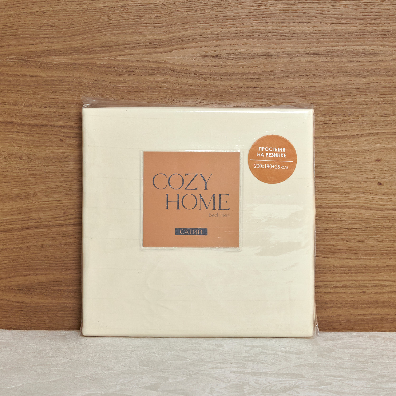 Простыня на резинке Ecru страйп-сатин 40962 - фото № 3