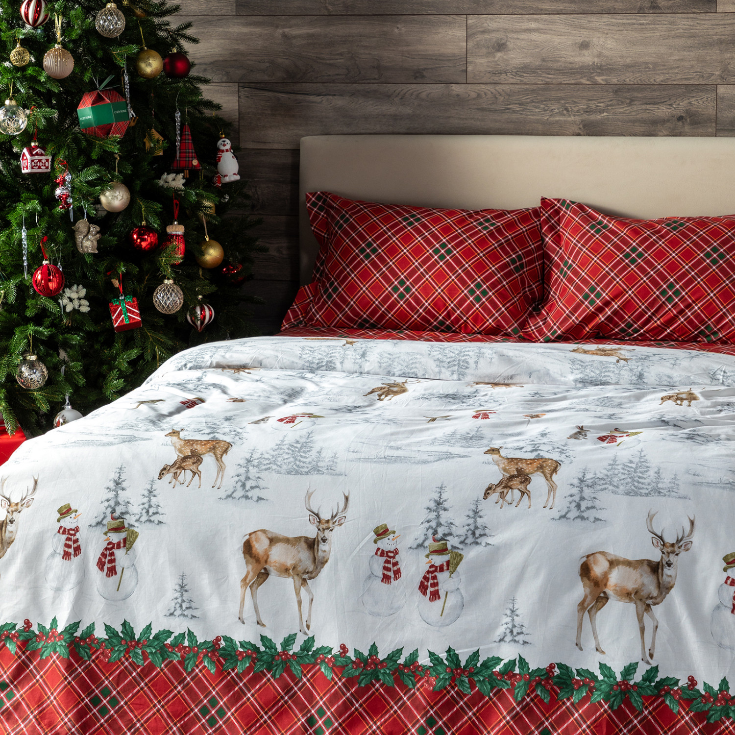 Постельное белье Рождество в деревне/Country christmas перкаль - фото № 3