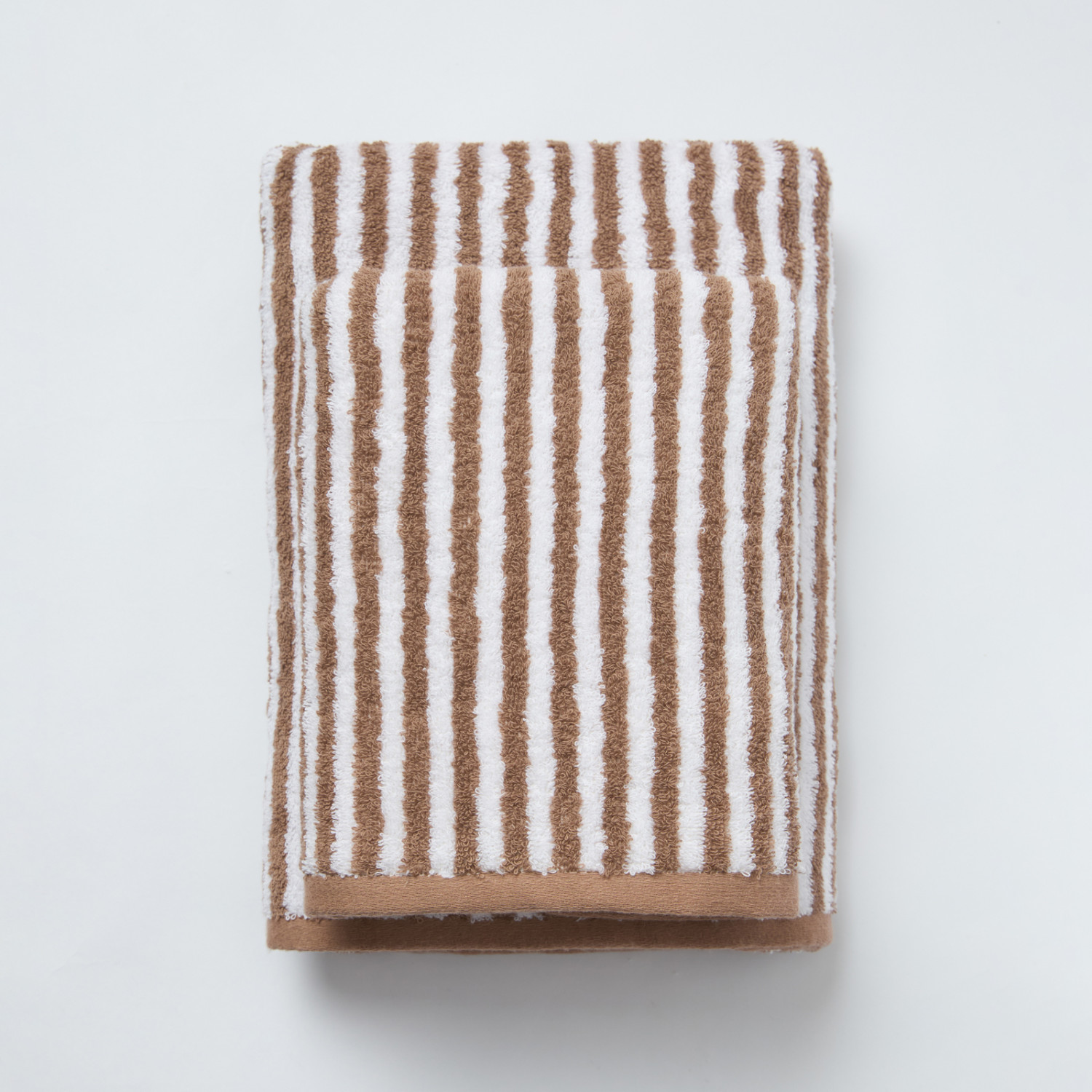 Комплект полотенец Узкая полоска/Striscia stretta, какао - фото № 4