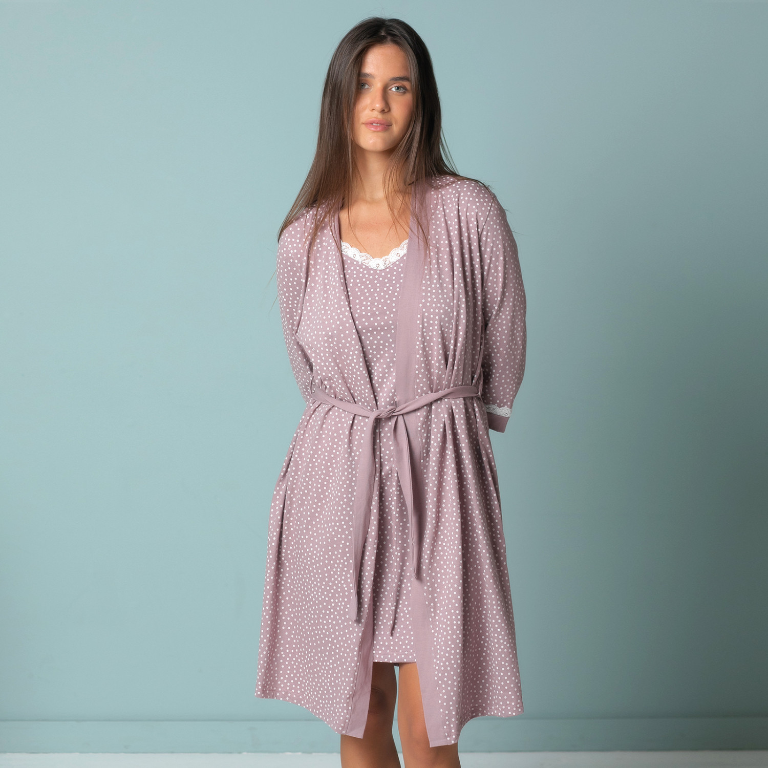 Халат Rose, розовый - фото № 3