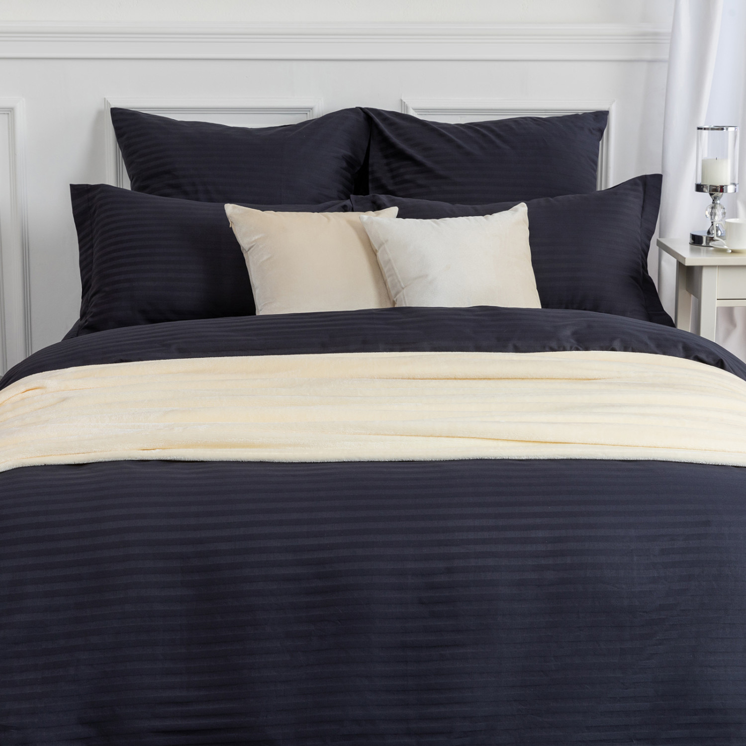 Постельное белье Black страйп-сатин II - фото № 12