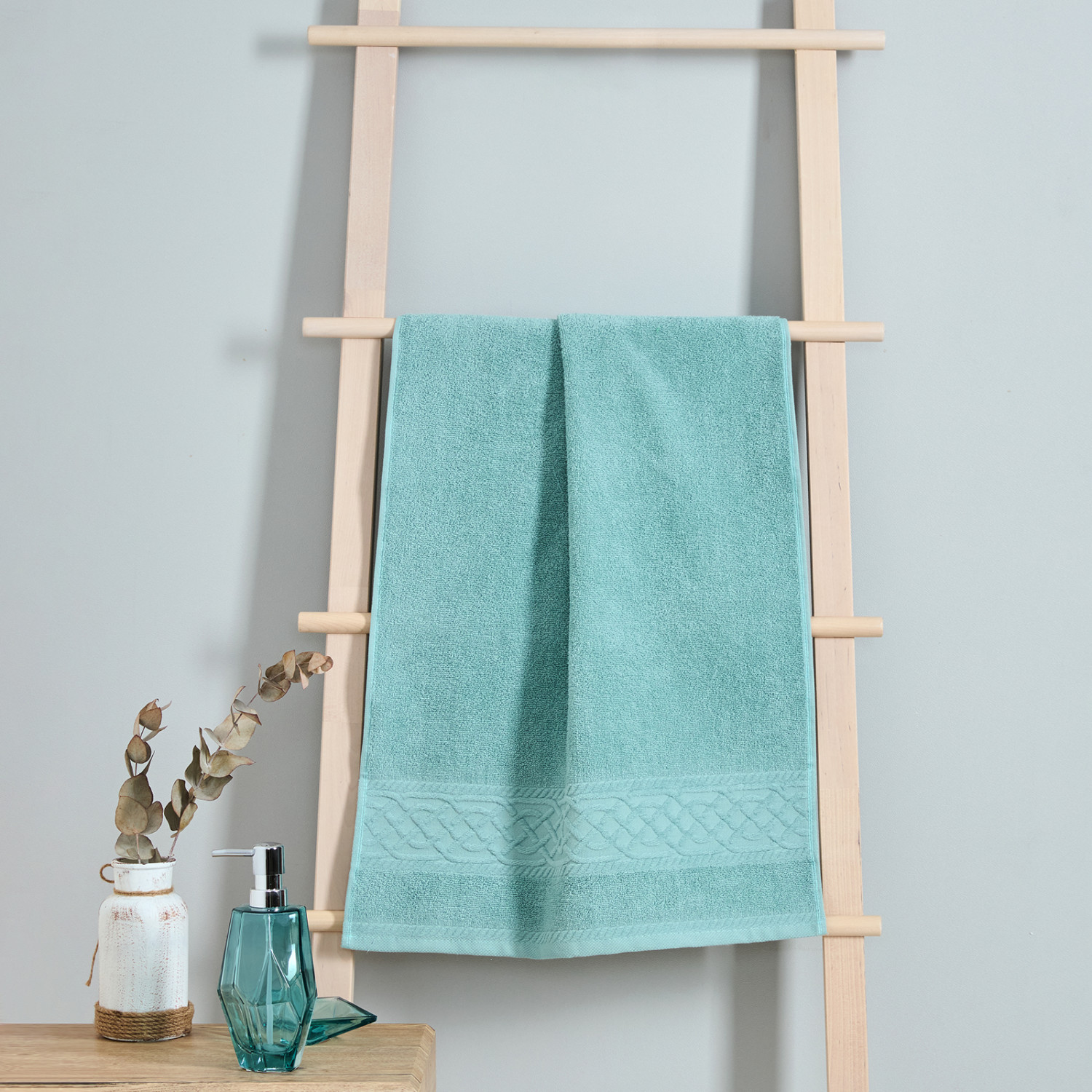 Полотенце махровое Констанца/Costanza, бирюза - фото № 2