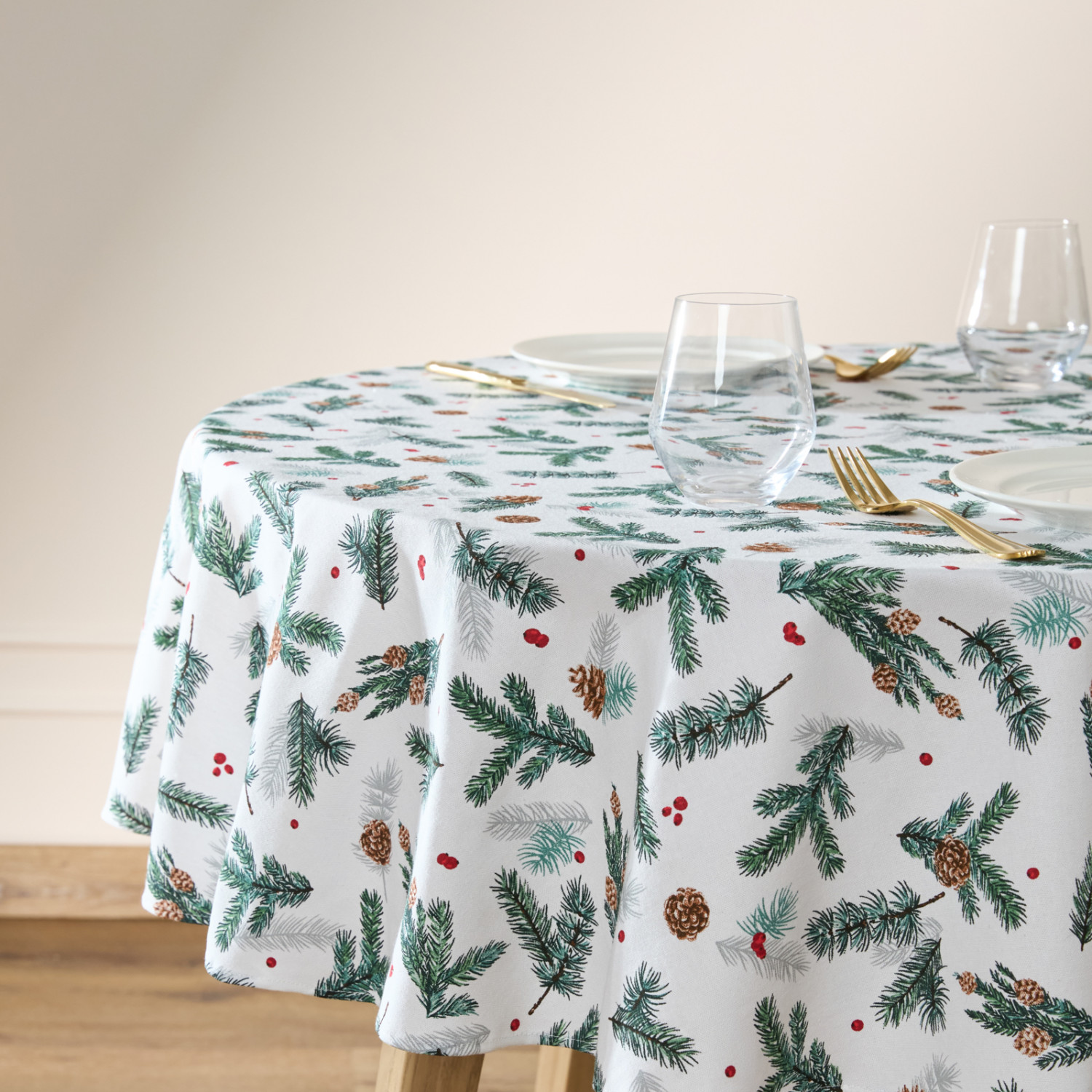 Скатерть круглая Елка/Christmas tree - фото № 3