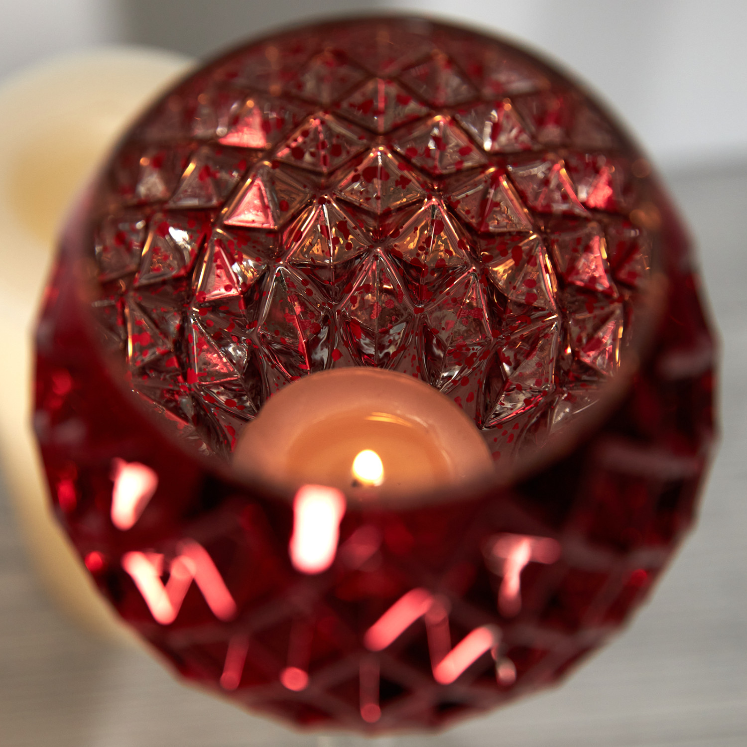 Подсвечник Villaseta, красный 35 см - фото № 3