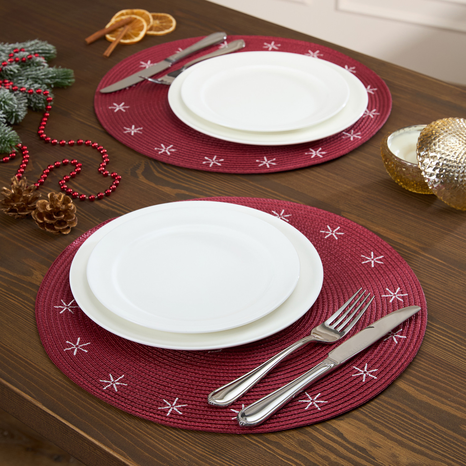 Набор плейсматов Снежинка/Snowflake - фото № 6