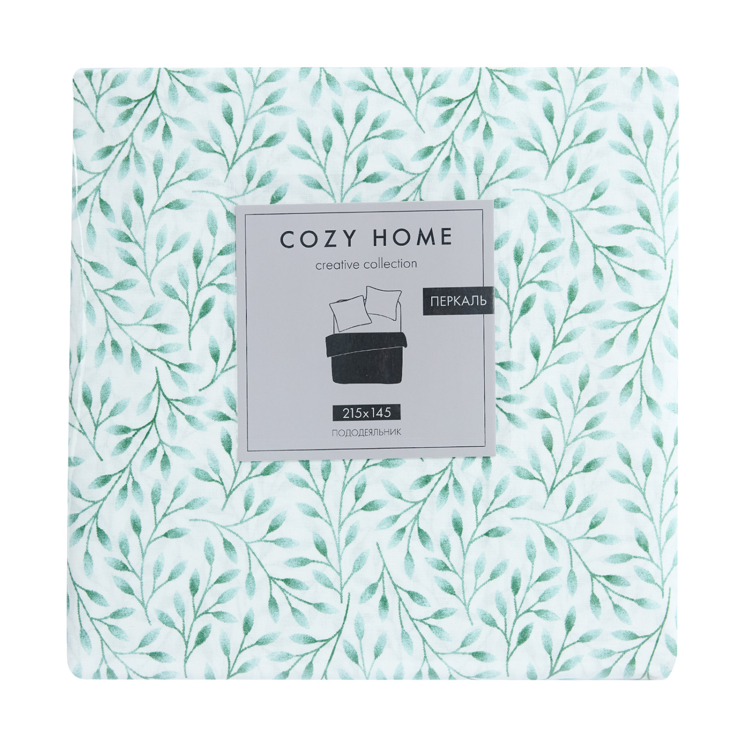 Пододеяльник Foglio, зеленый - фото № 8