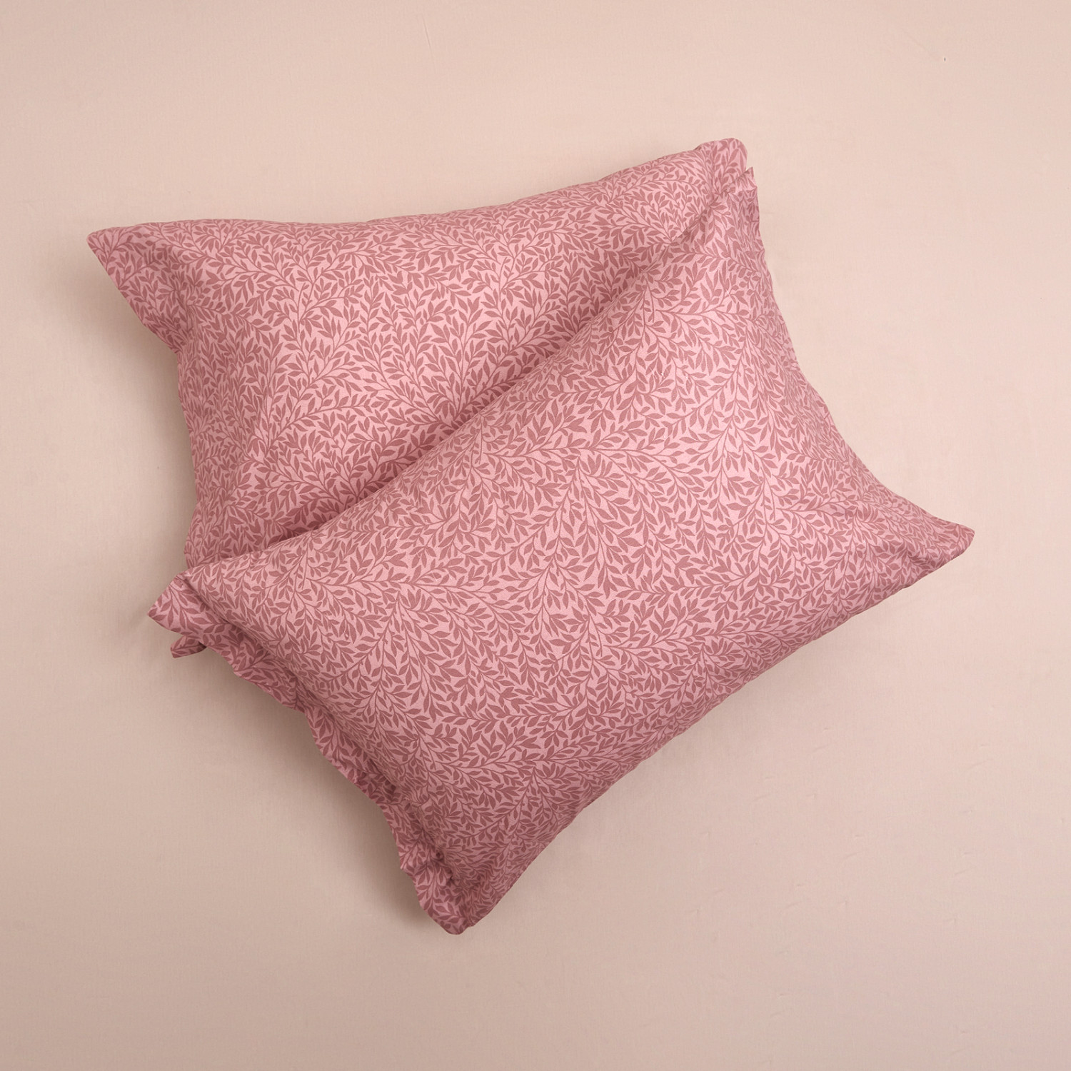 Комплект наволочек Латери (листья) с ушками, коричневый - фото № 3