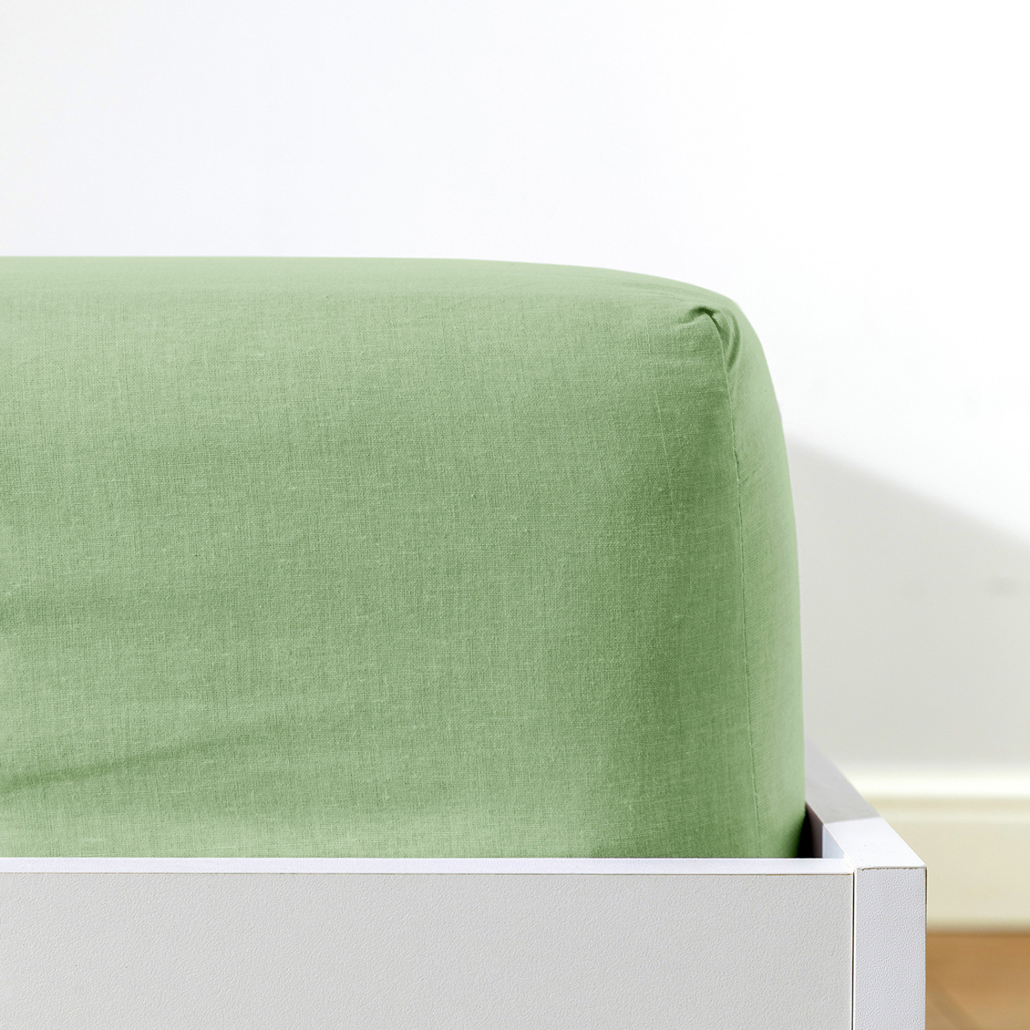 Простыня на резинке Дымчато-зеленый/Smoke green - фото № 2