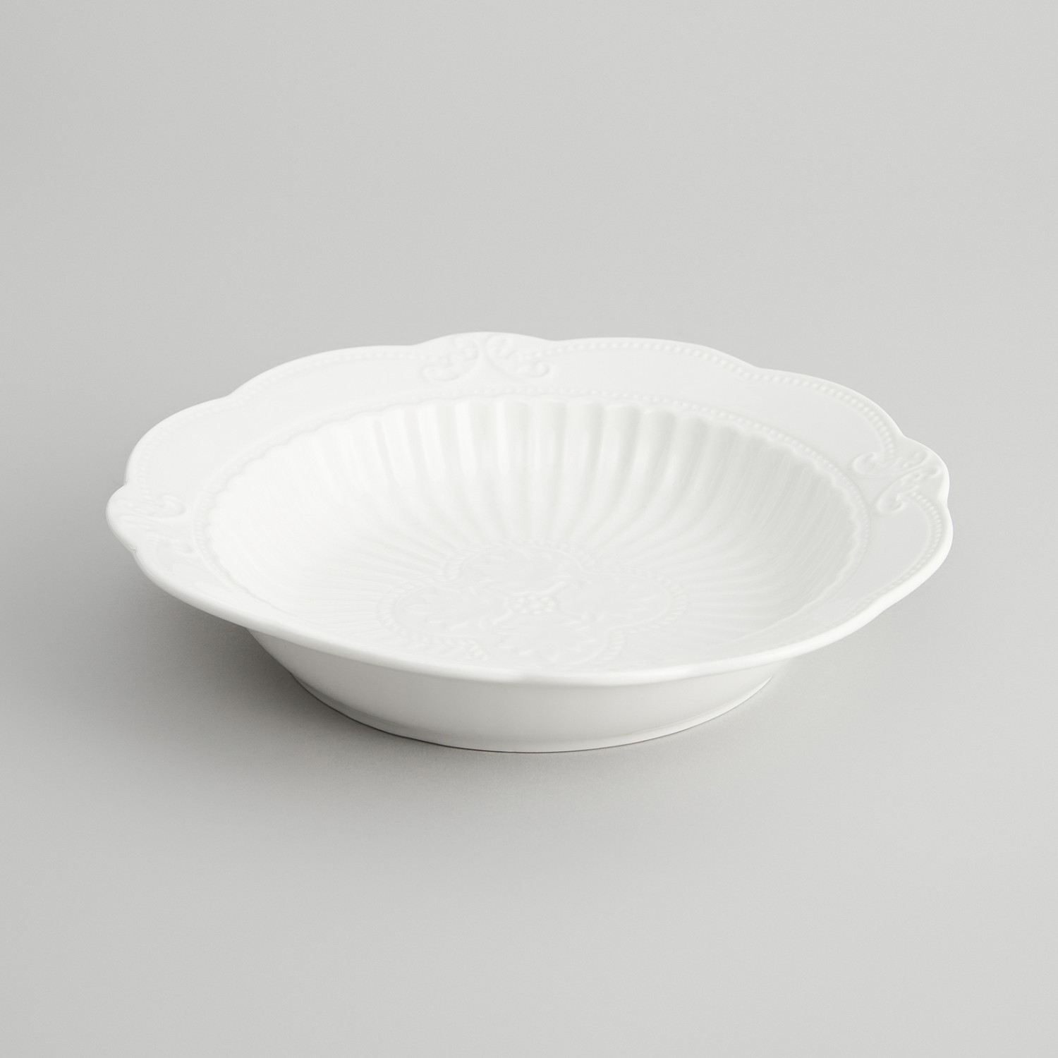 Тарелка Белое тиснение/Emboss White II - фото № 3