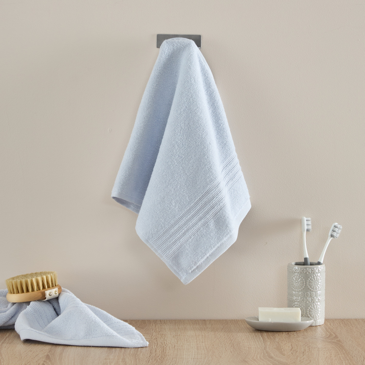 Полотенце махровое Fiorenza, жемчуг - фото № 2