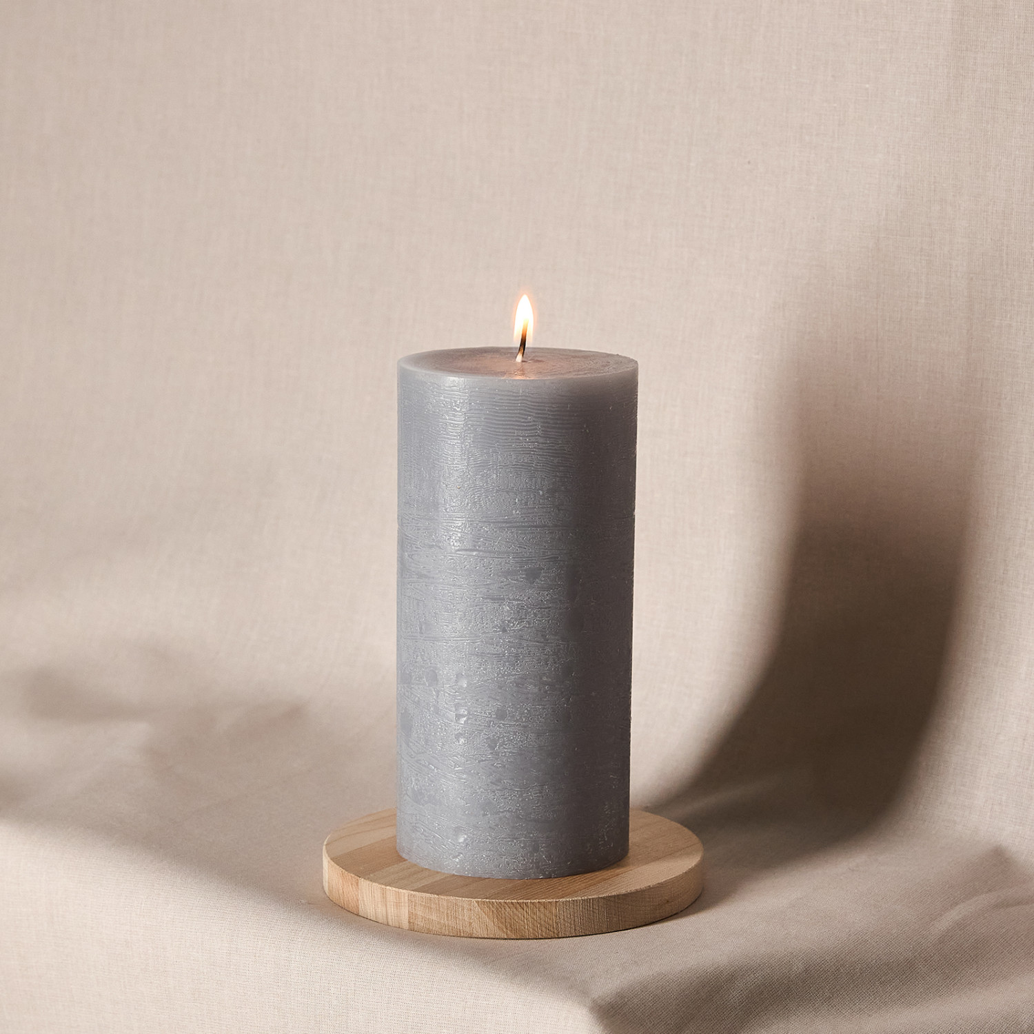 Свеча Fiamma классическая, серая - фото № 4