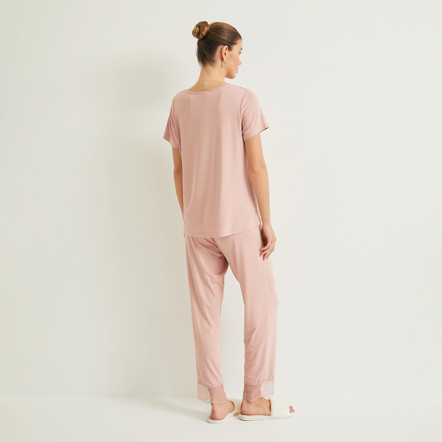 Пижама Кружевной/Lacy, розовая - фото № 3