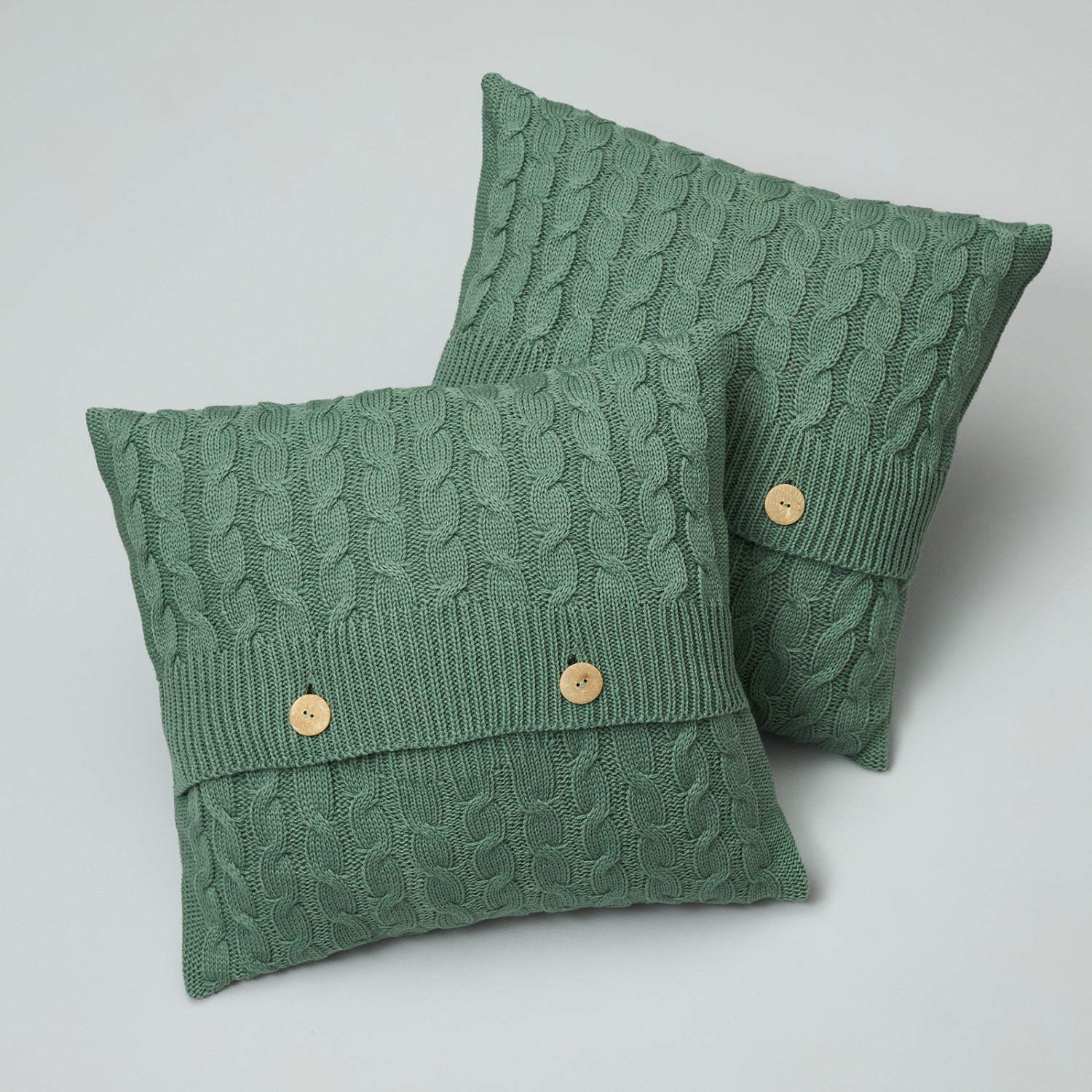 Наволочка декоративная Villena, зеленая - фото № 6