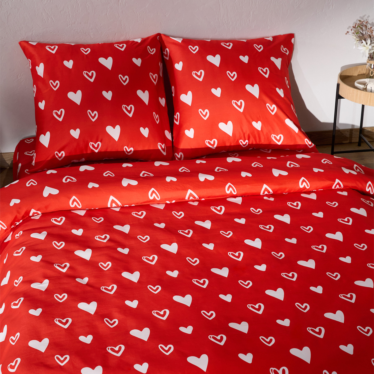 Постельное белье Floox Красное сердце - фото № 7