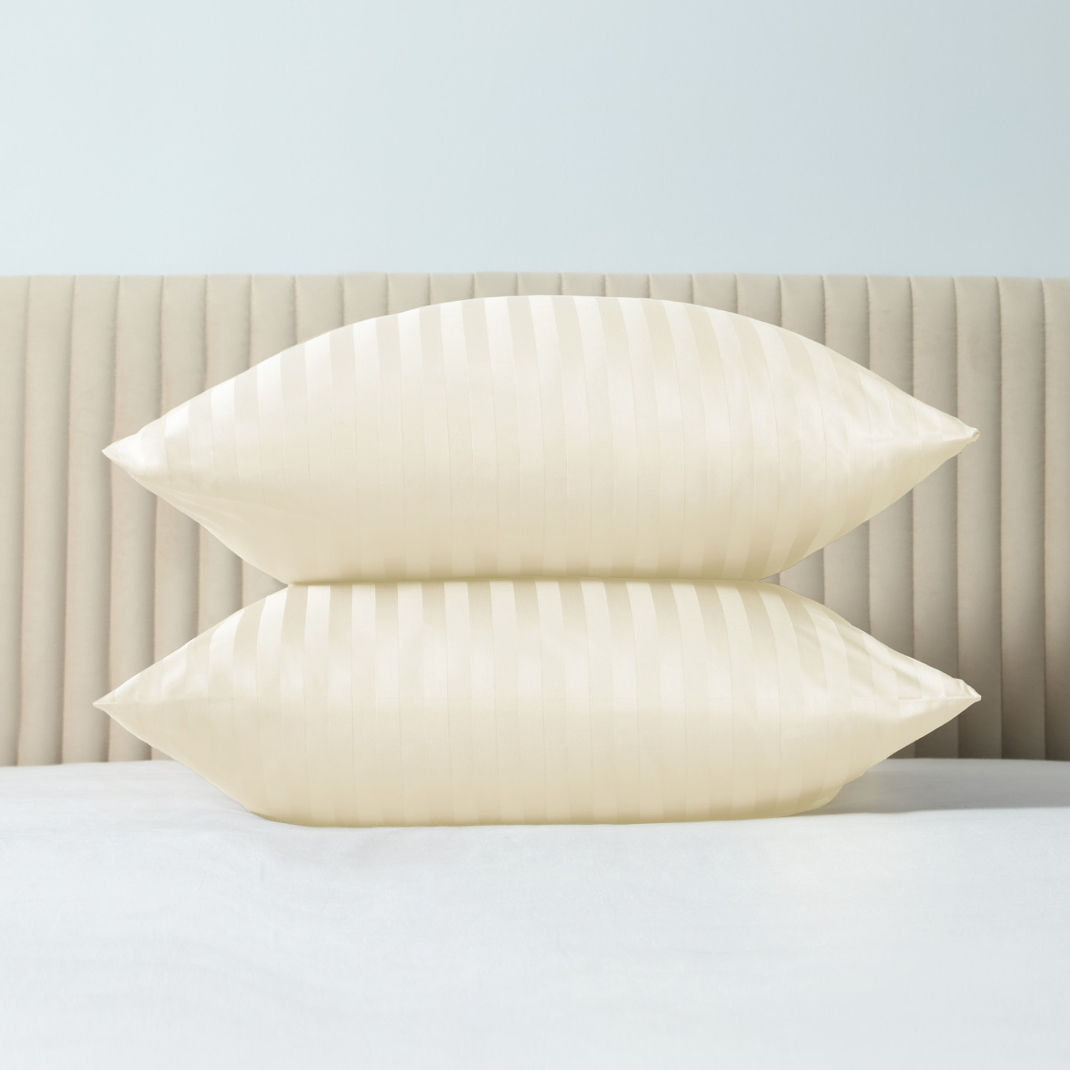 Комплект наволочек Экрю страйп-сатин 40156 - фото № 2