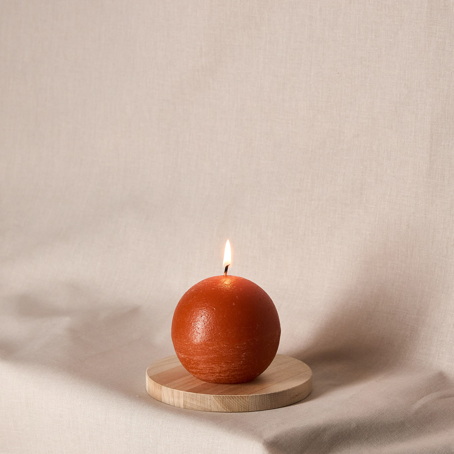 Свеча Fiamma круглая, терракота - фото № 2