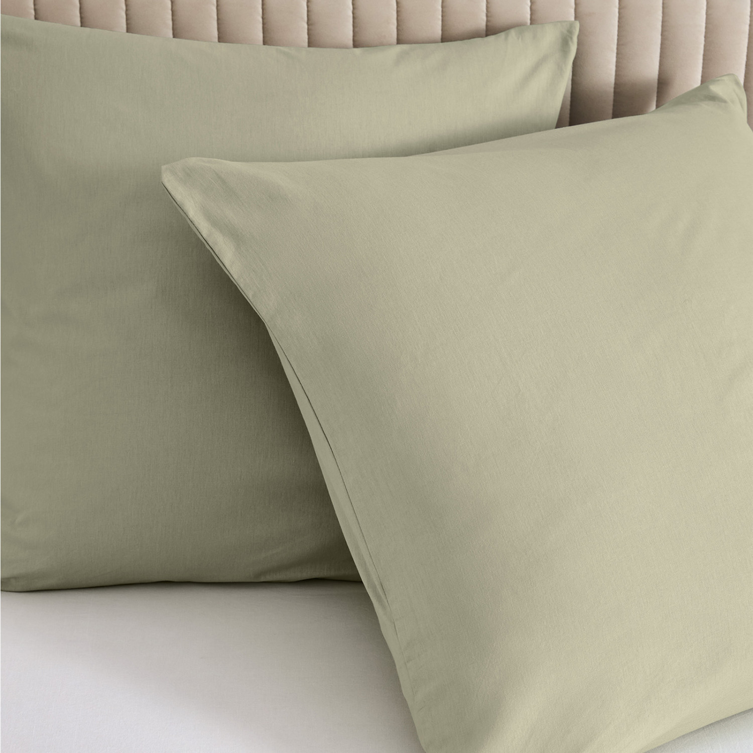 Комплект наволочек Светло-оливковый, перкаль - фото № 3
