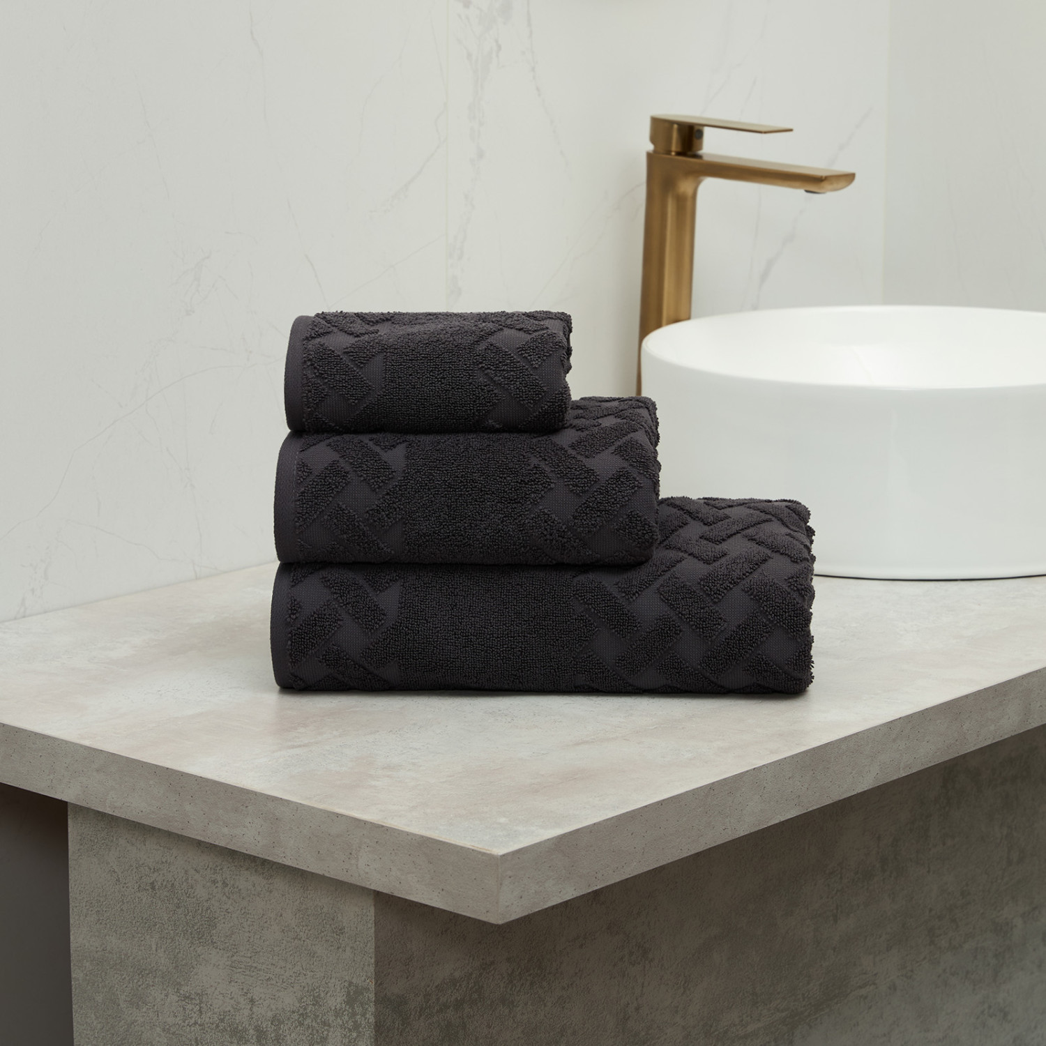 Полотенце махровое Adrio, графит - фото № 7