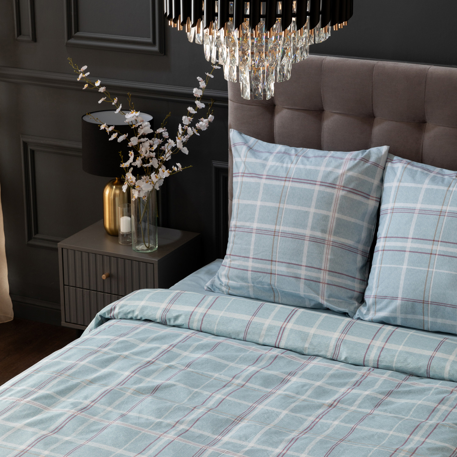 Постельное белье Rigoroso, голубое - фото № 13