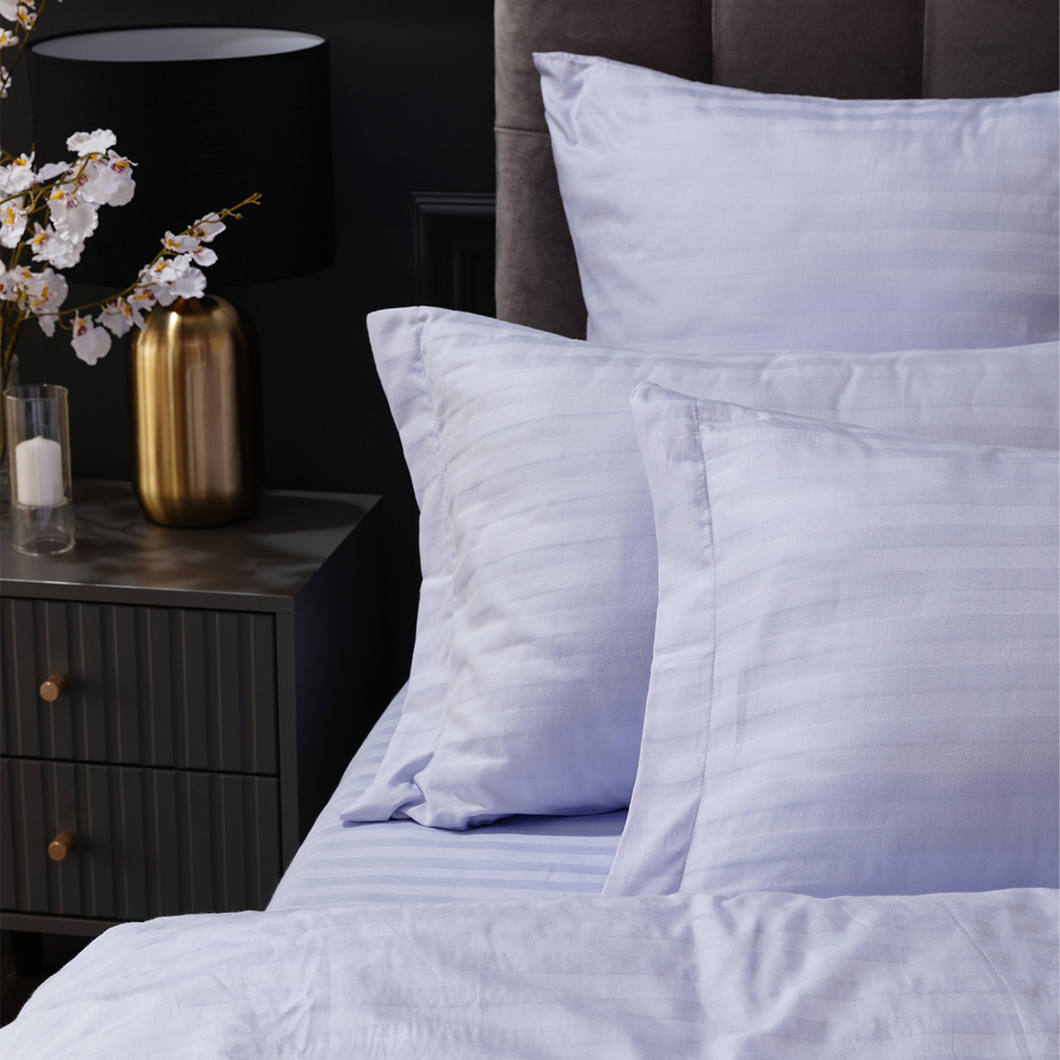 Постельное белье Lilac mist, страйп-сатин - фото № 7