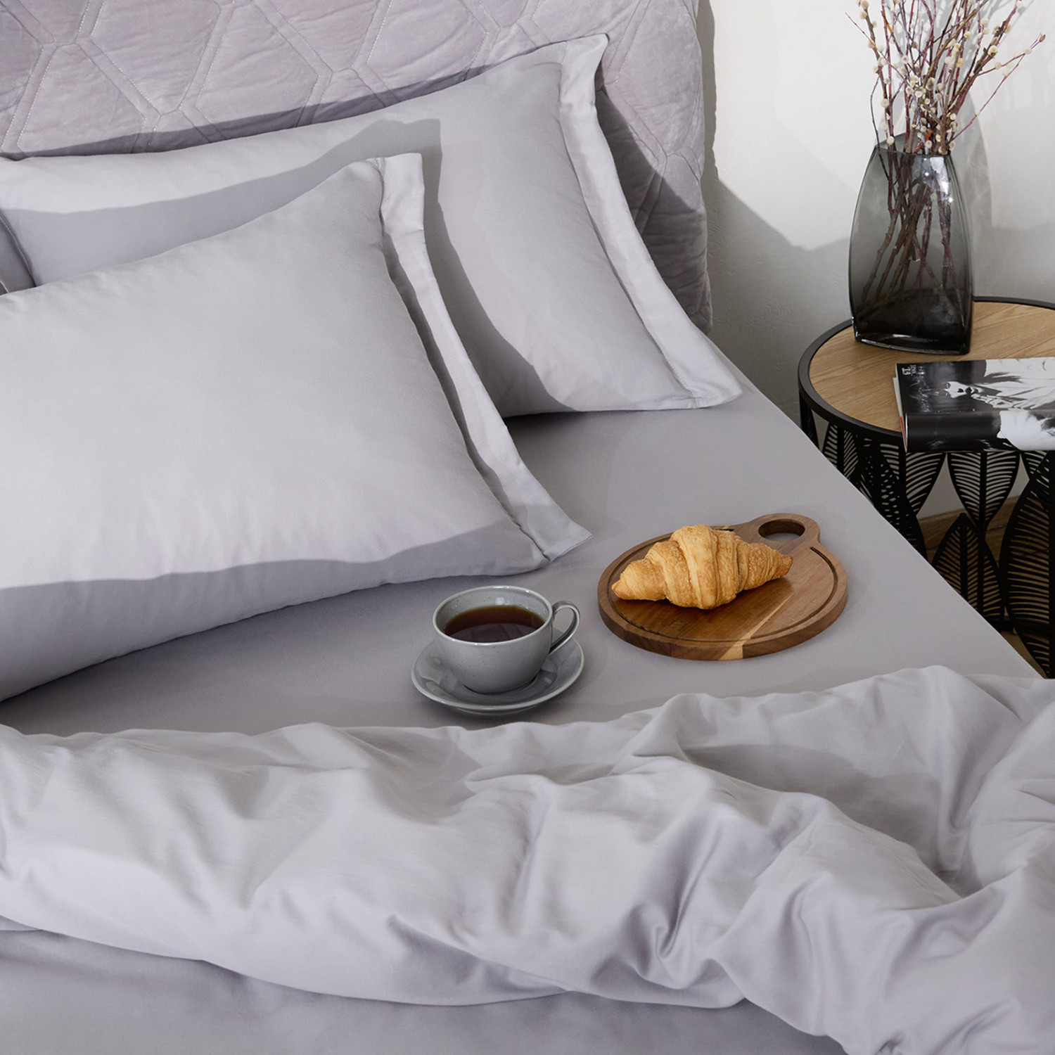 Постельное белье Серебристо-серый/Silver grey - фото № 12
